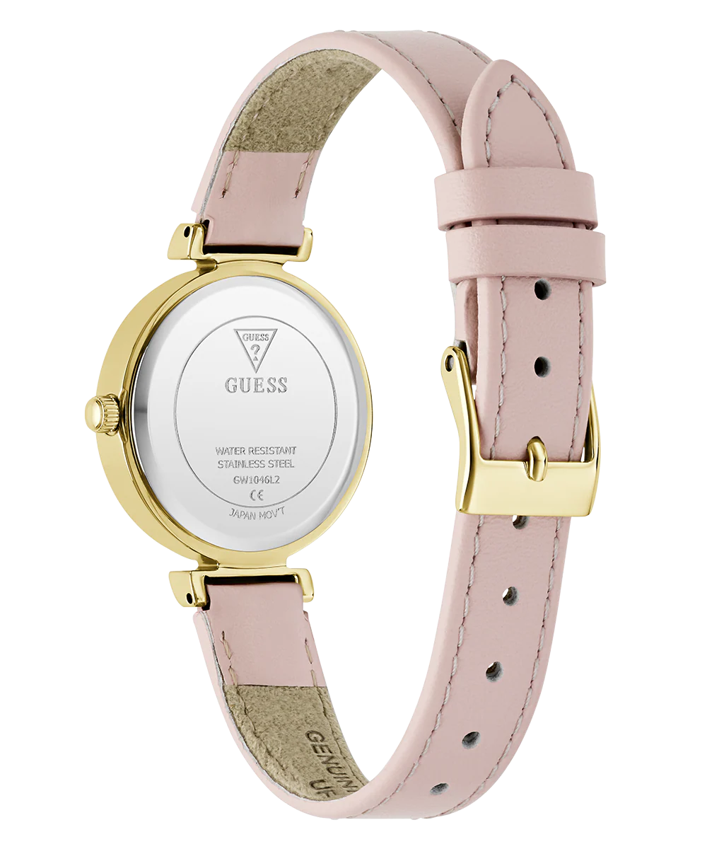 GUESS Ladies Light Pink Gold Tone Analog Watch - Image 7