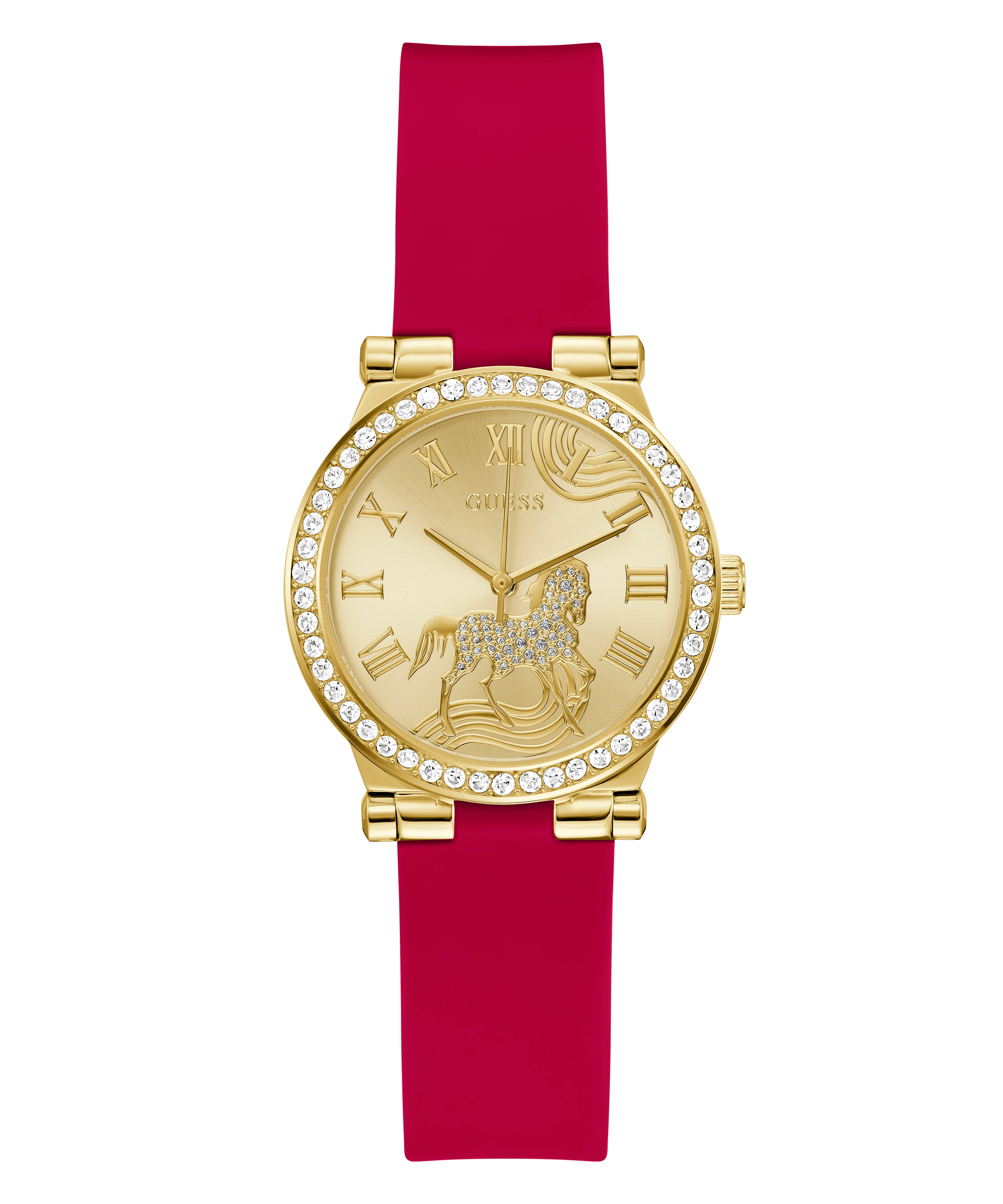 GUESS Ladies Limited Edition Lunar New Year Red Gold Tone Analog Watch - Image 5