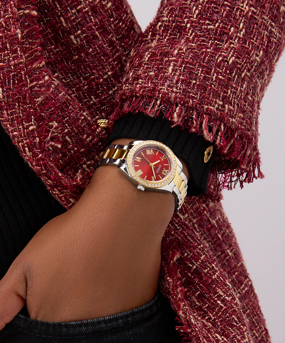 GUESS Ladies Mini Luna 2-Tone Analog Watch - Image 3