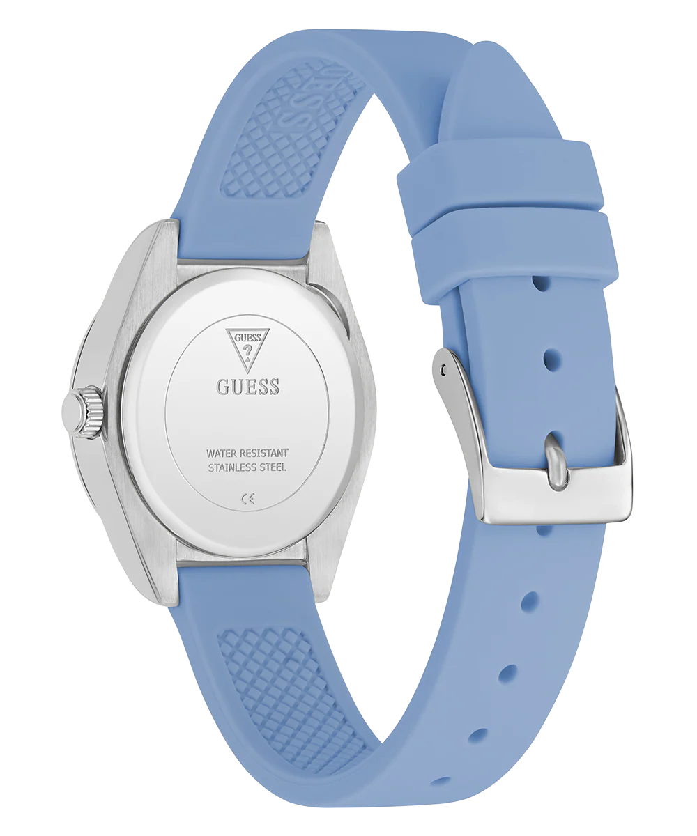 GUESS Ladies Mini Luna Blue Silver Tone Analog Watch - Image 7