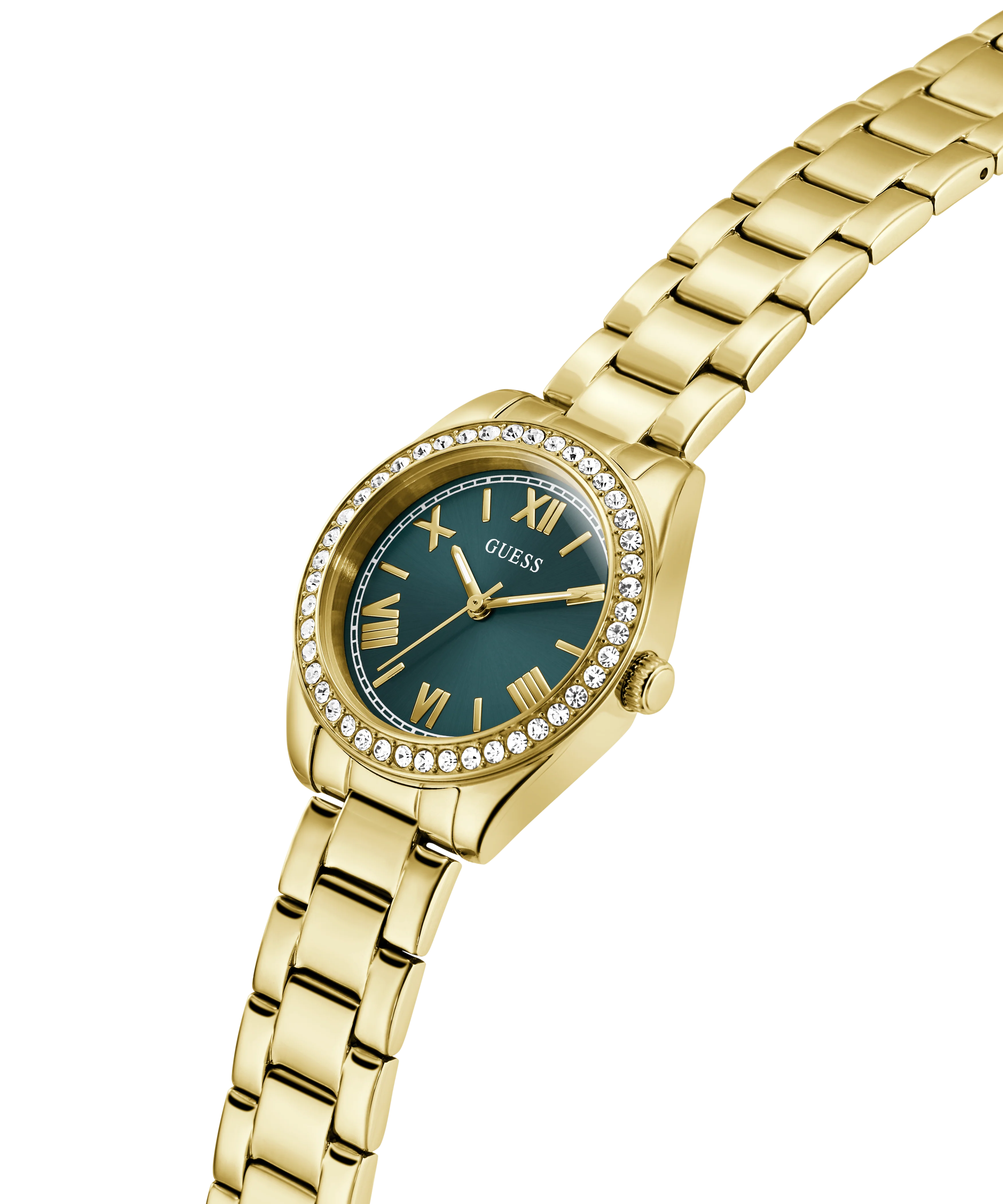 GUESS Ladies Mini Luna Gold Tone Analog Watch - Image 2