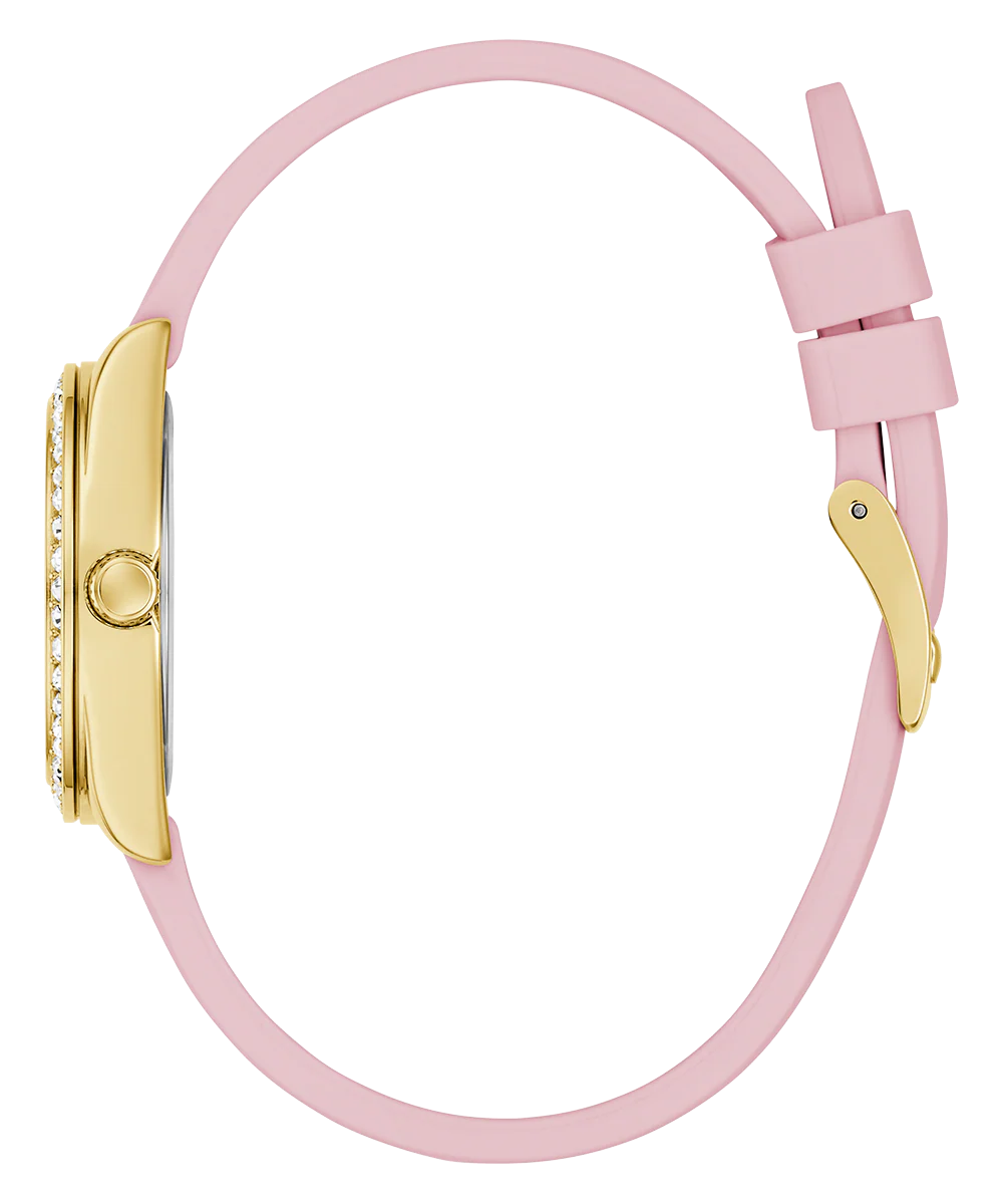 GUESS Ladies Mini Luna Pink Gold Tone Analog Watch - Image 8
