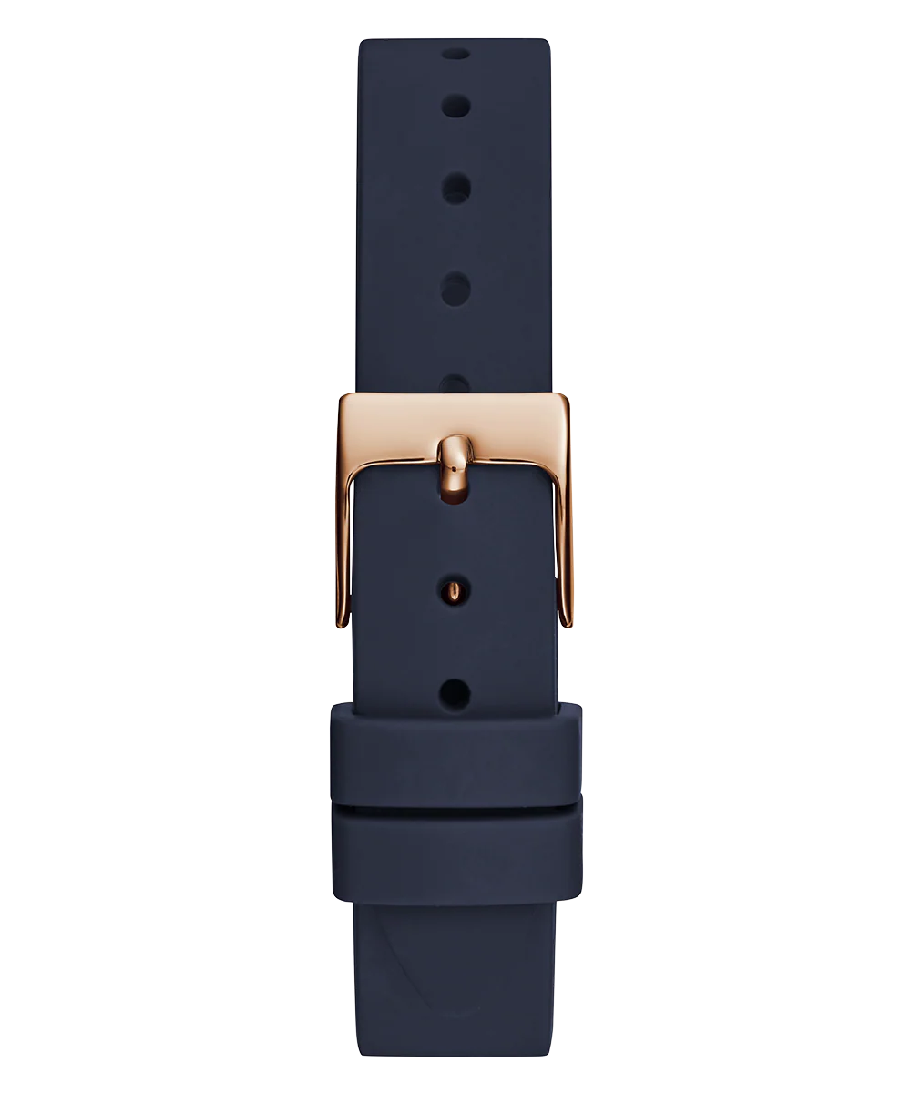 GUESS Ladies Navy Rose Gold Tone Analog Watch - Image 8