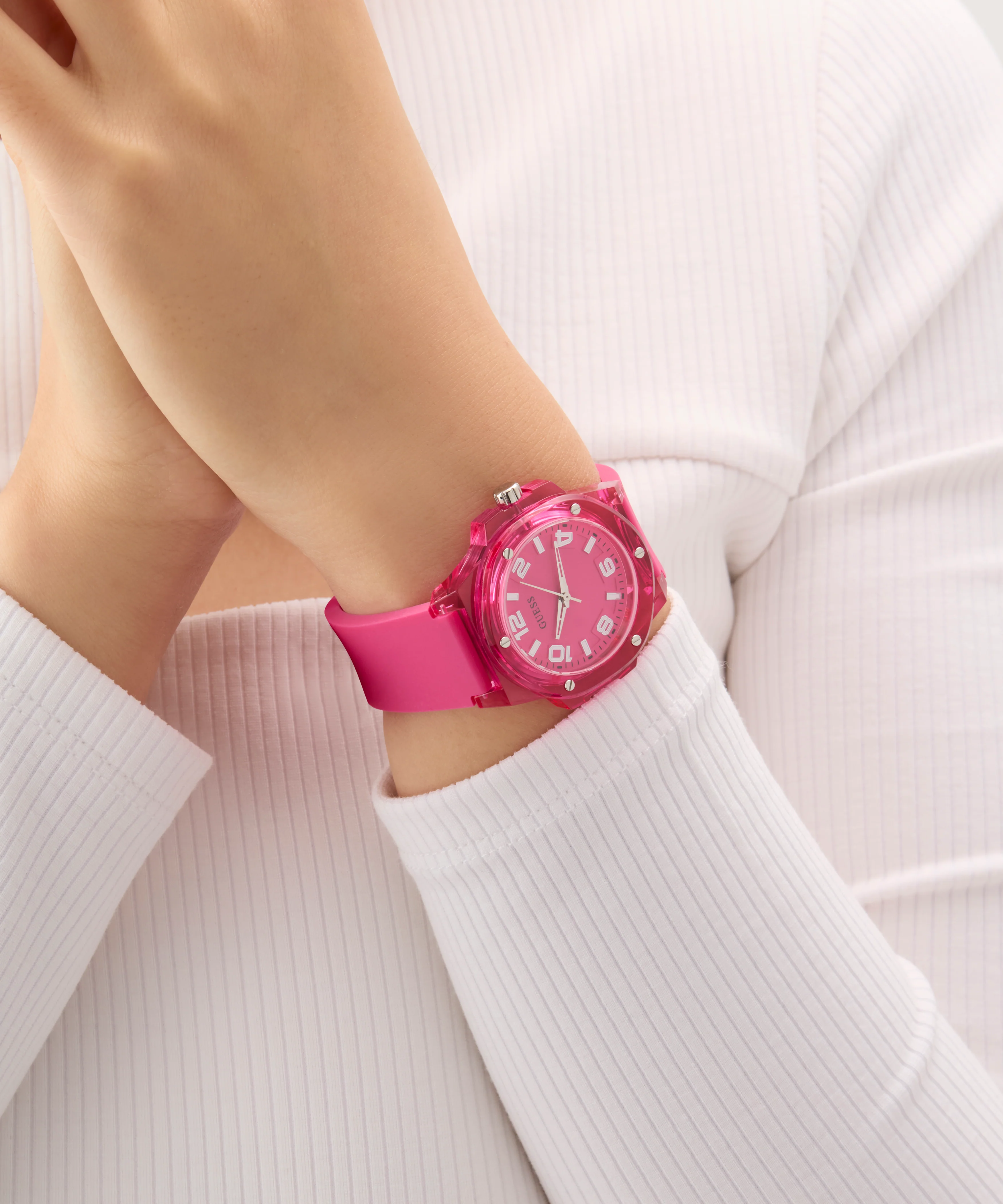 GUESS Ladies Pink Analog Watch - Image 3