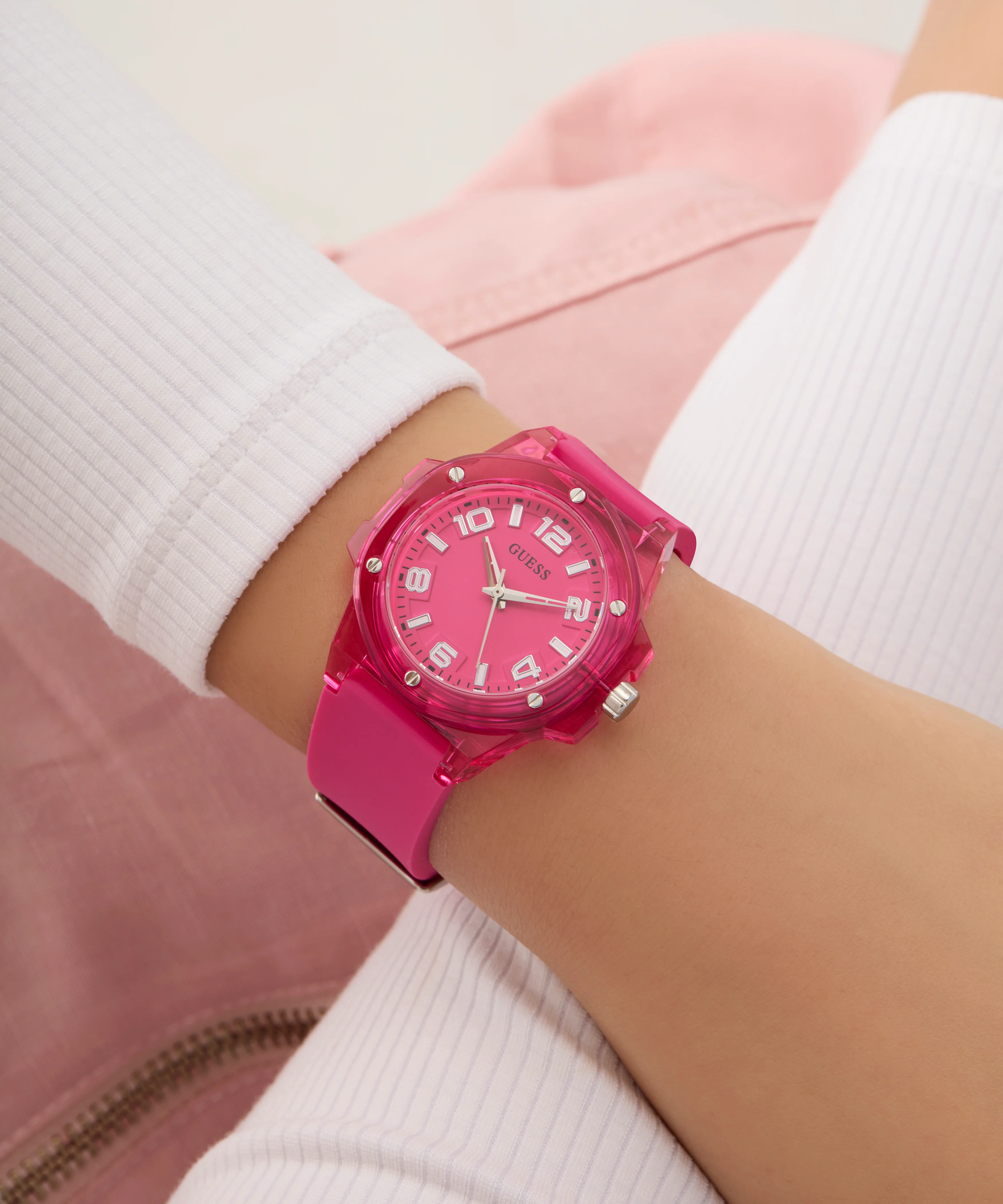 GUESS Ladies Pink Analog Watch - Image 5