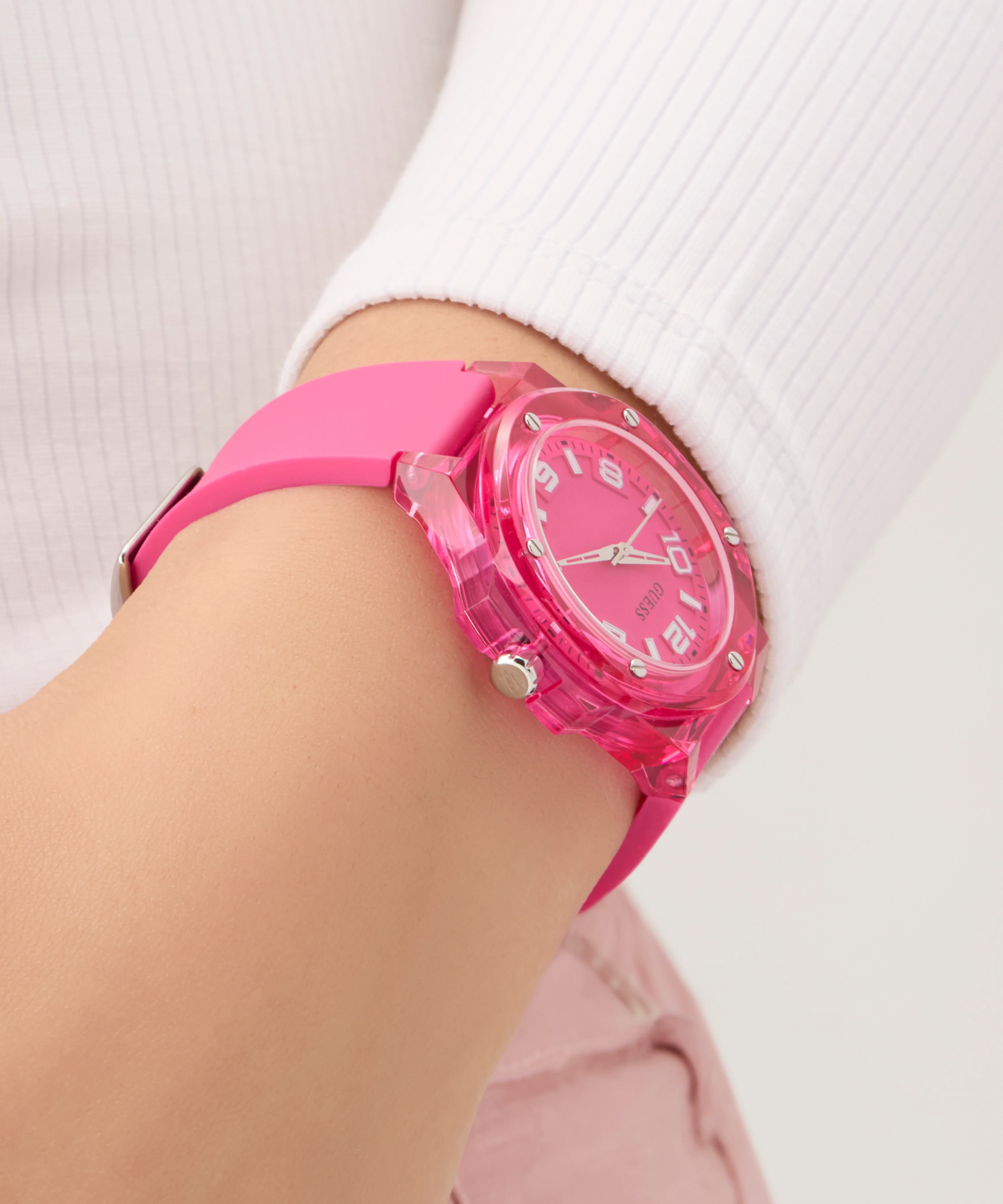 GUESS Ladies Pink Analog Watch - Image 6