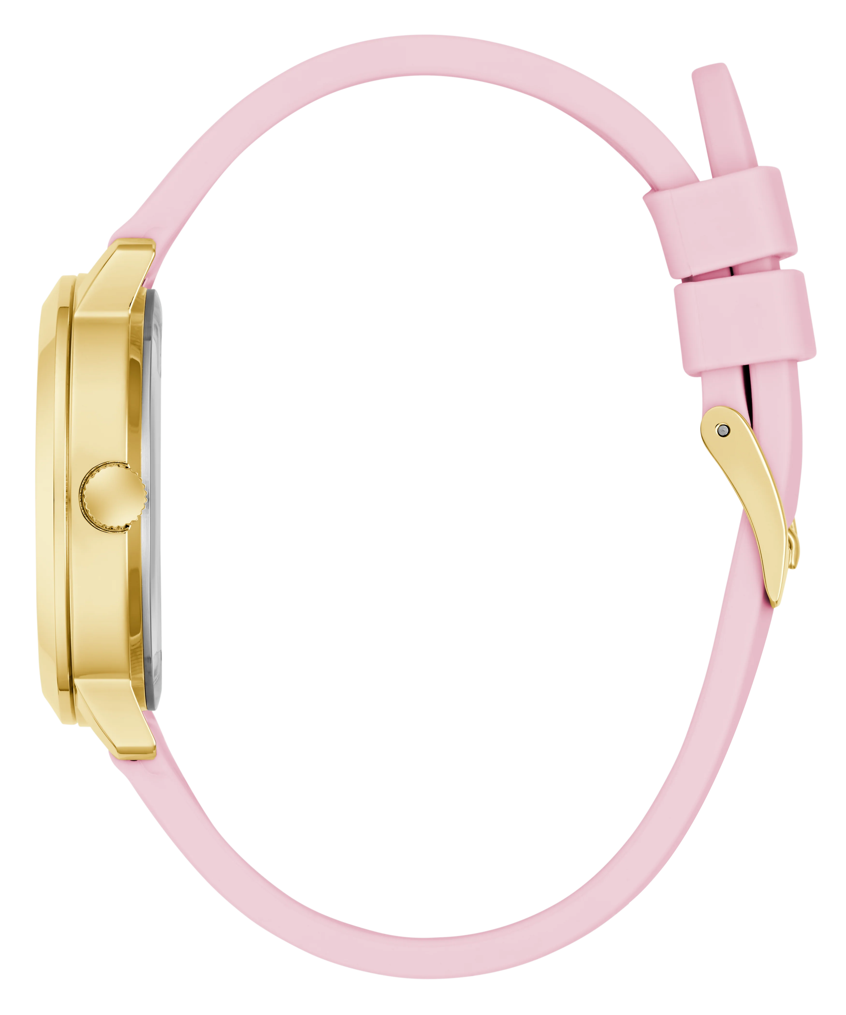 GUESS Ladies Pink Gold Tone Analog Watch - Image 8