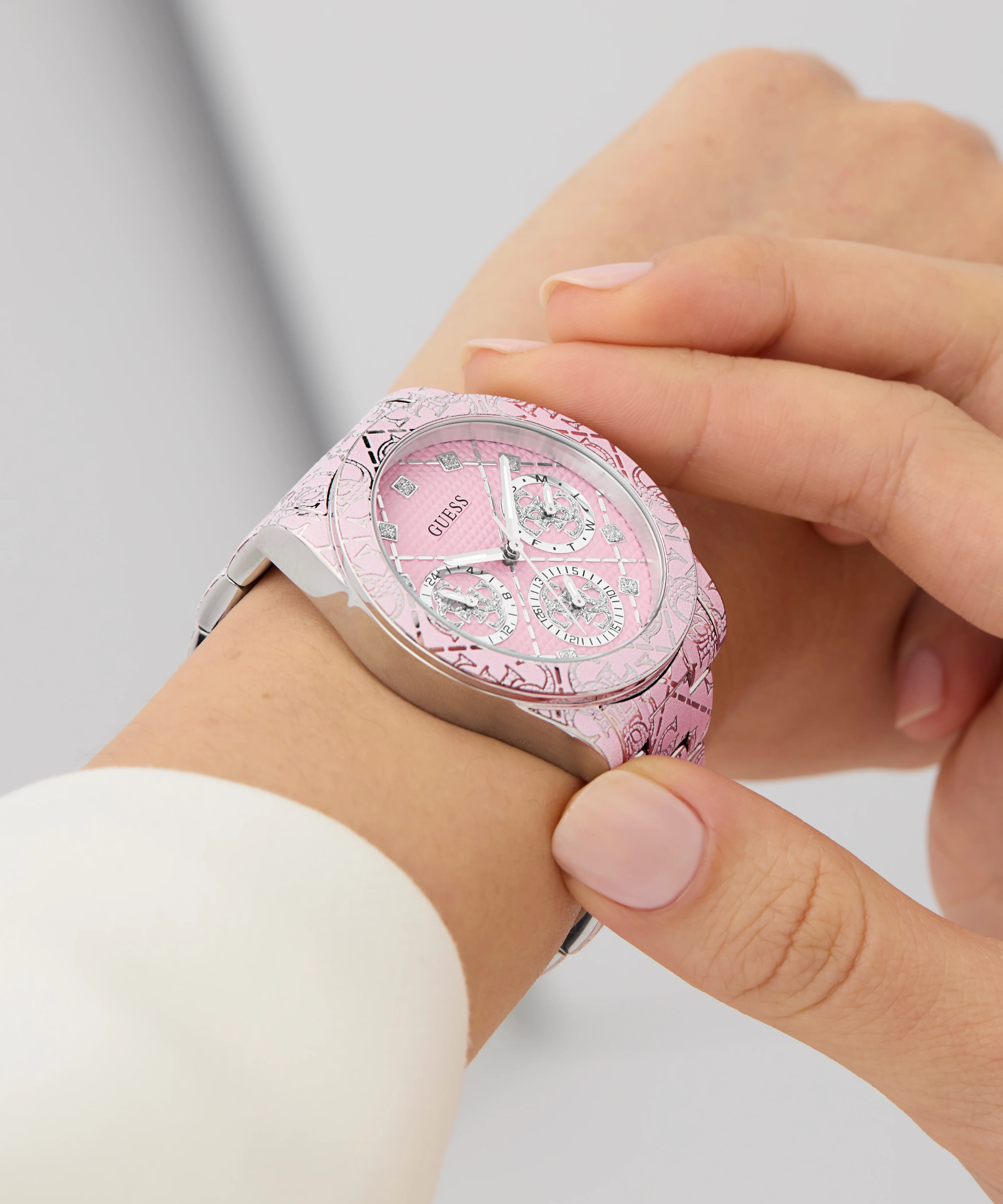 GUESS Ladies Pink Multi-function Watch - Image 2