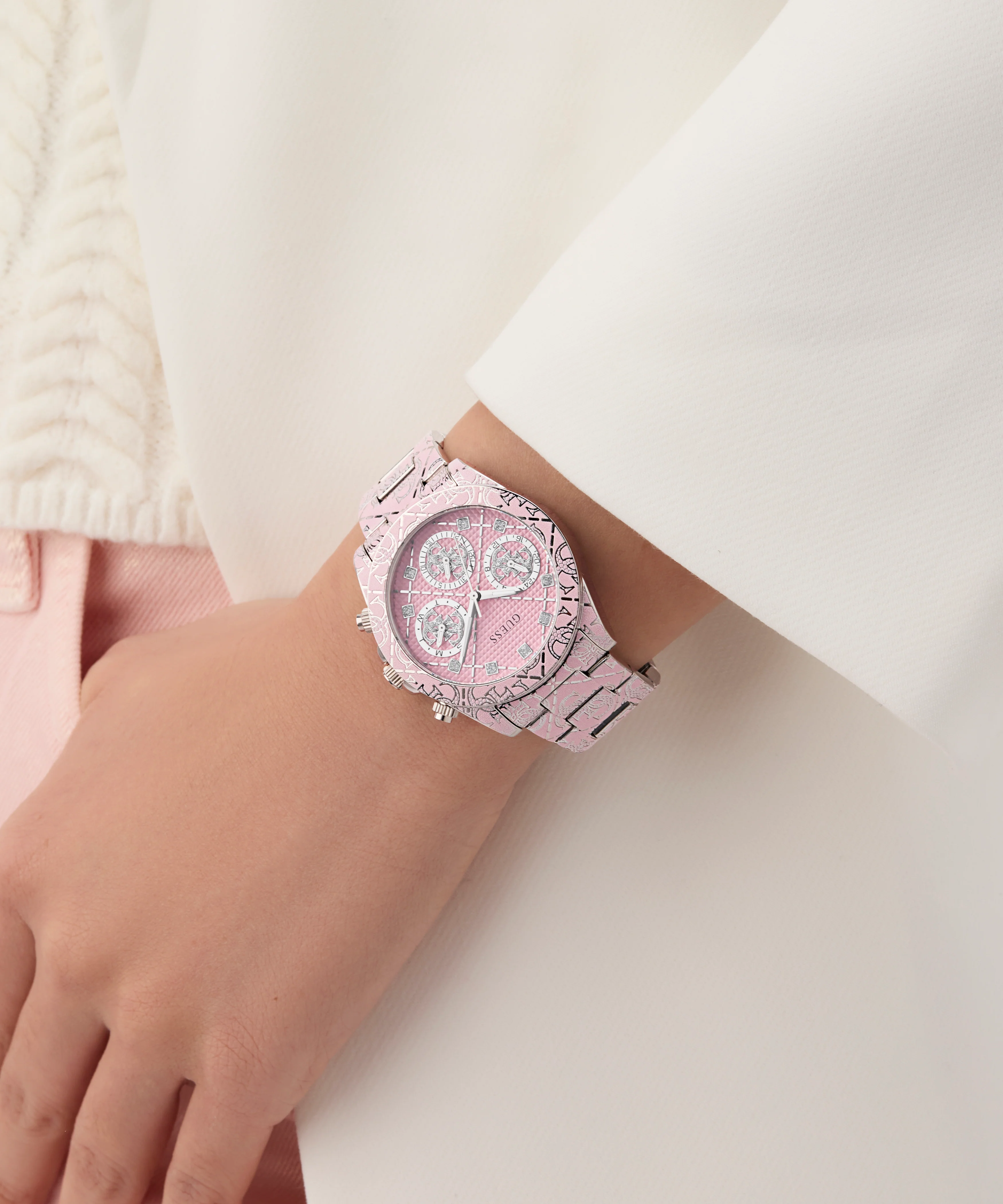 GUESS Ladies Pink Multi-function Watch - Image 7