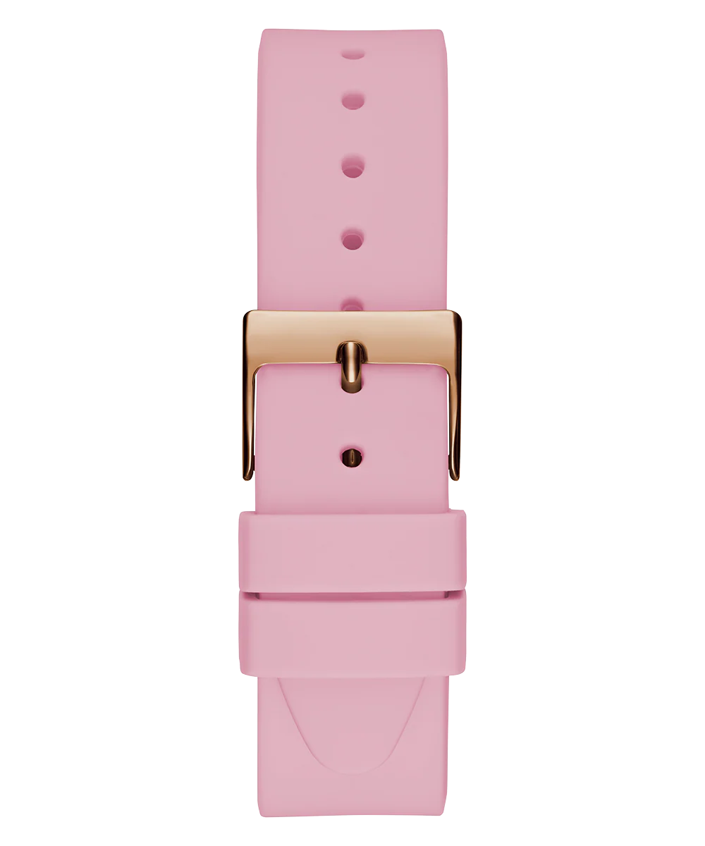 GUESS Ladies Pink Rose Gold Tone Analog Watch - Image 5