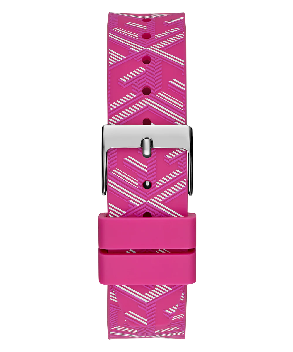 GUESS Ladies Pink Silver Tone Analog Watch - Image 9