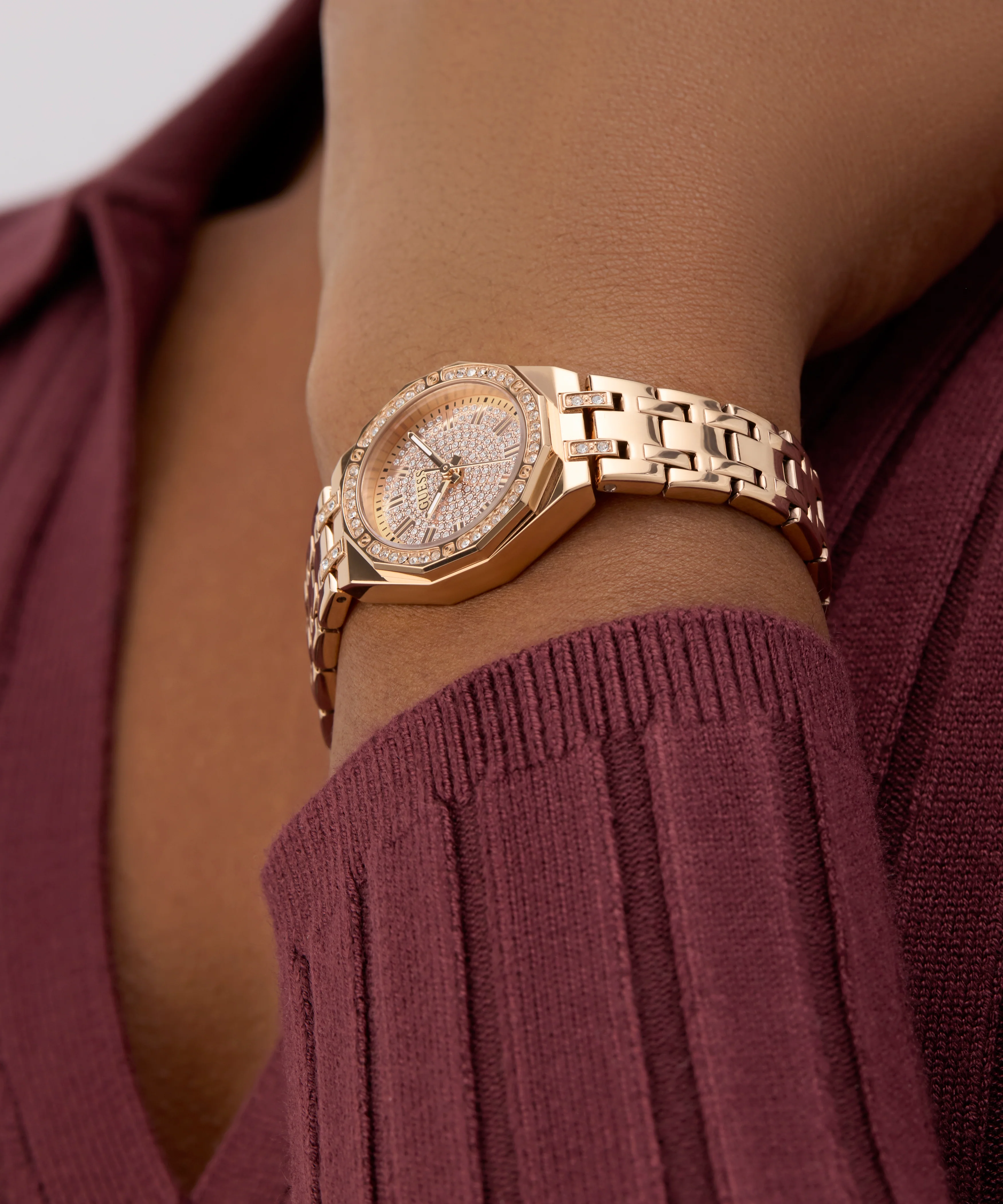 GUESS Ladies Pixie Rose Gold Tone Analog Watch - Image 6