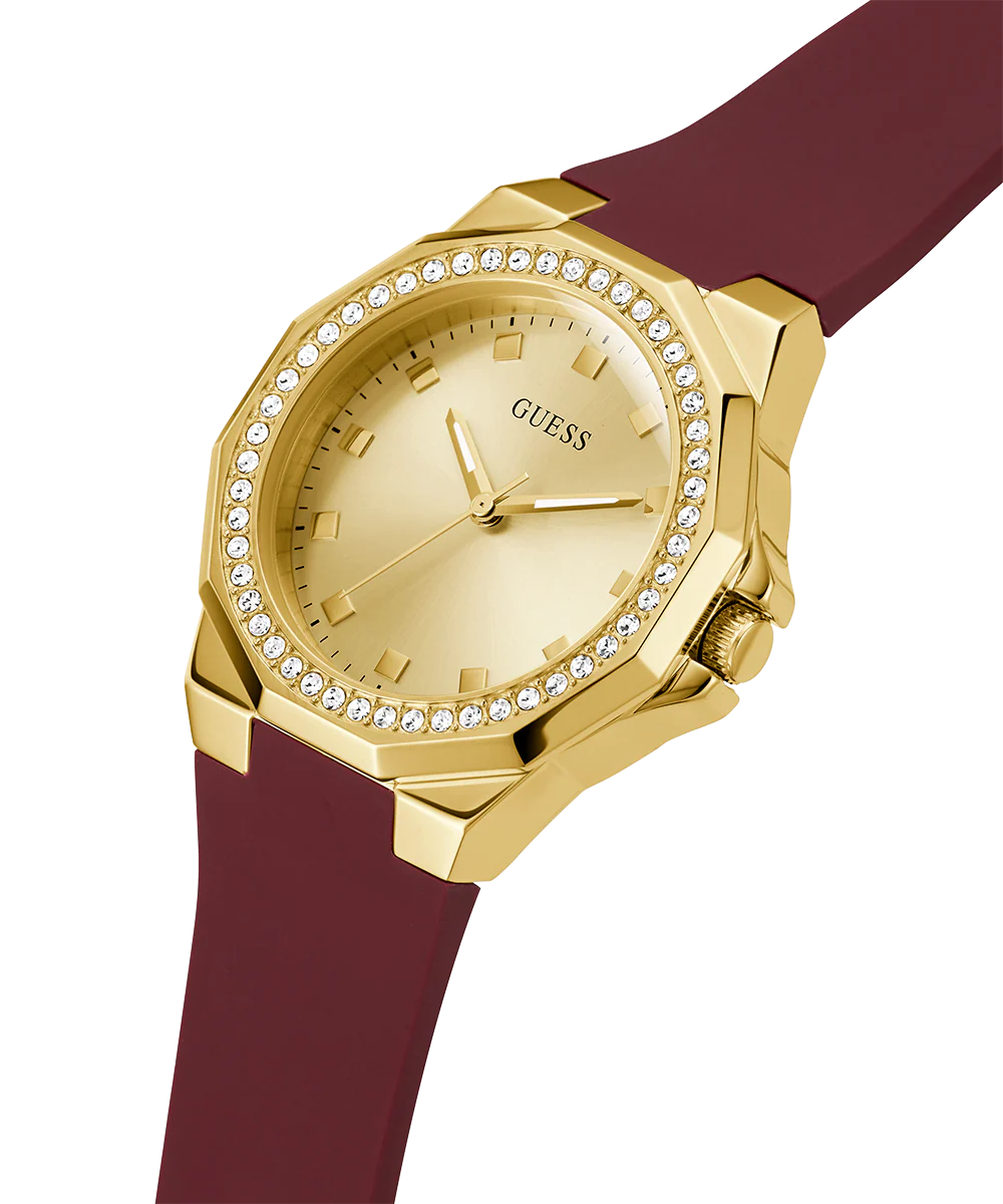 GUESS Ladies Red Gold Tone Analog Watch - Image 2