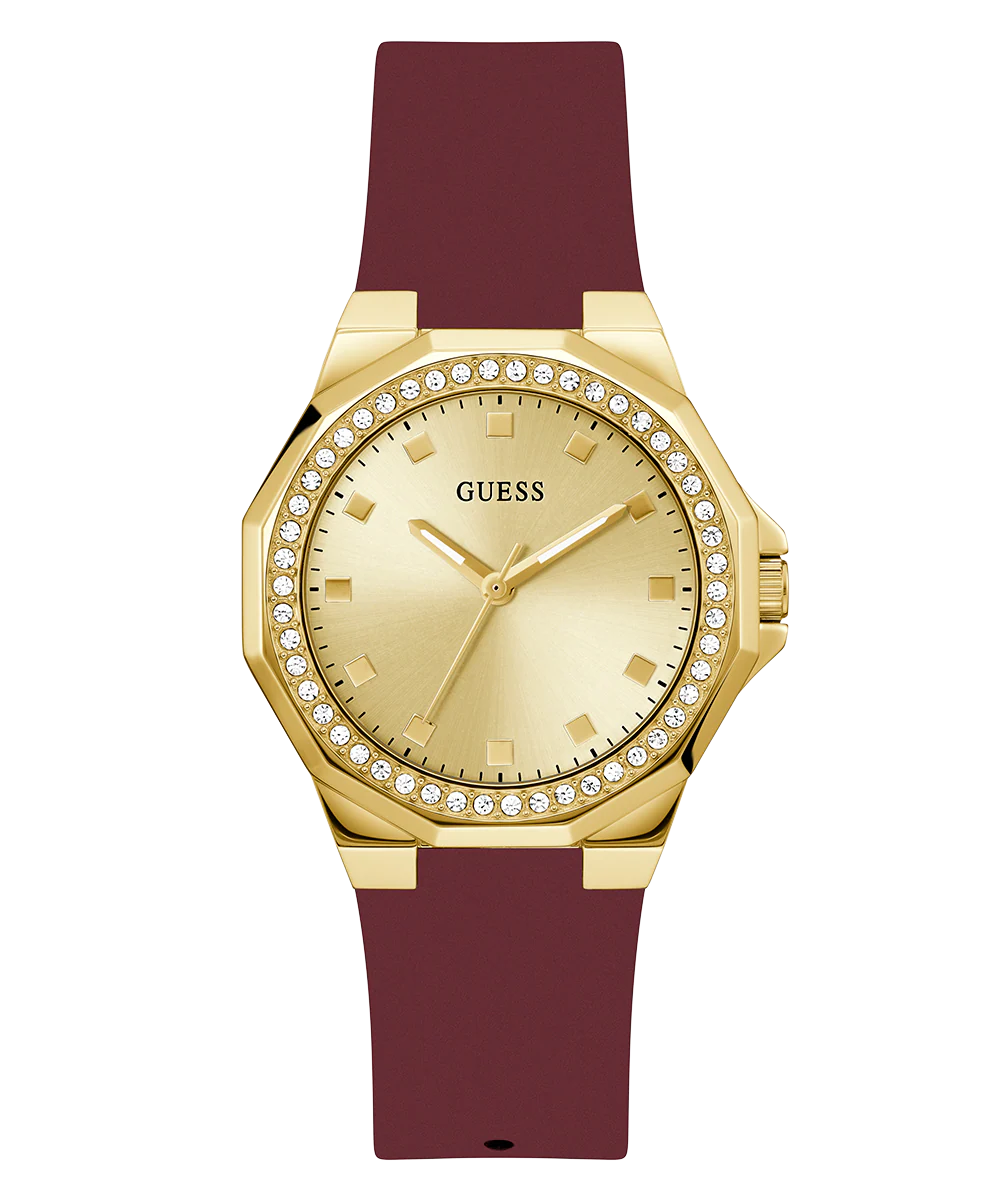 GUESS Ladies Red Gold Tone Analog Watch - Image 3