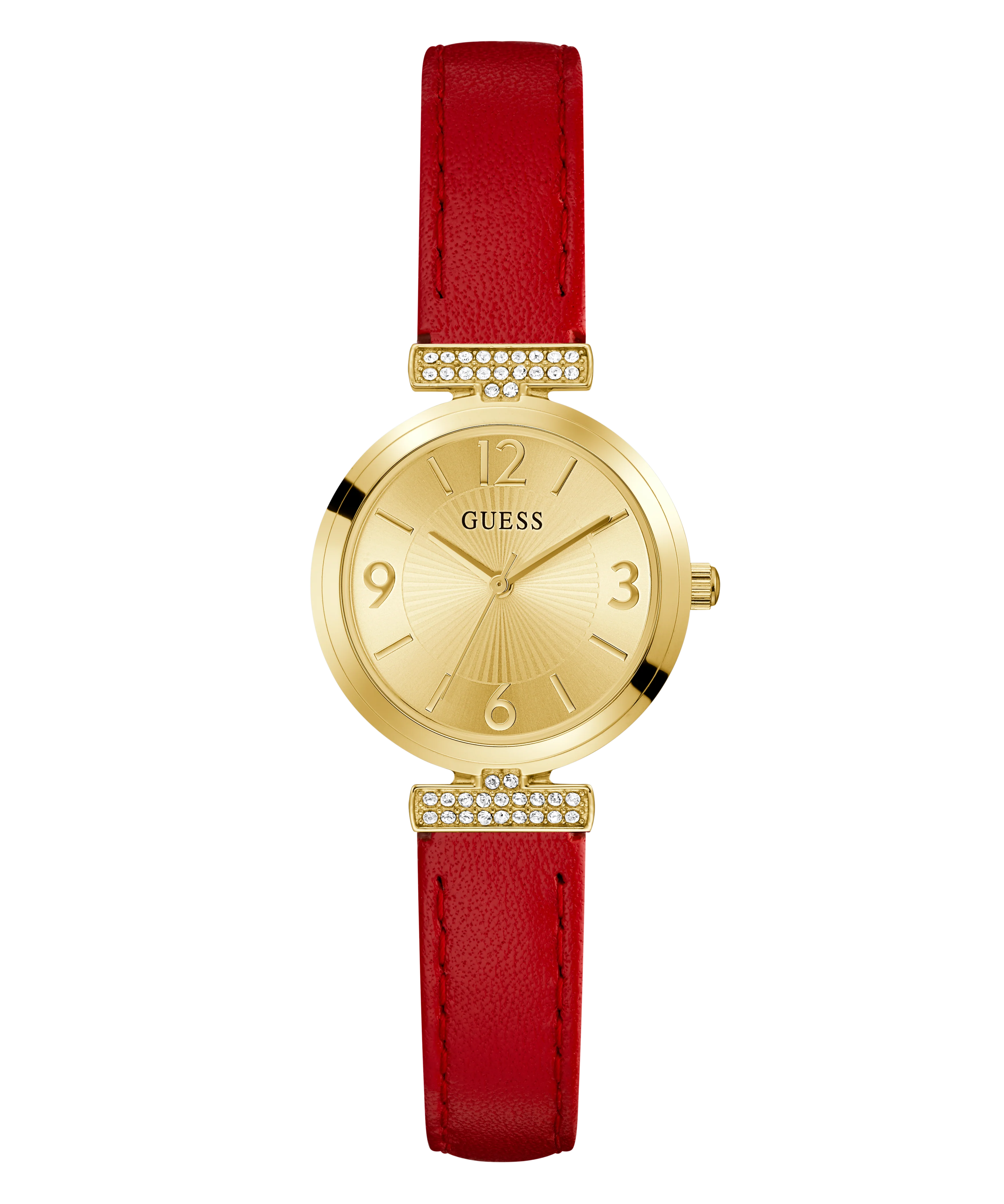 GUESS Ladies Red Gold Tone Analog Watch - Image 6
