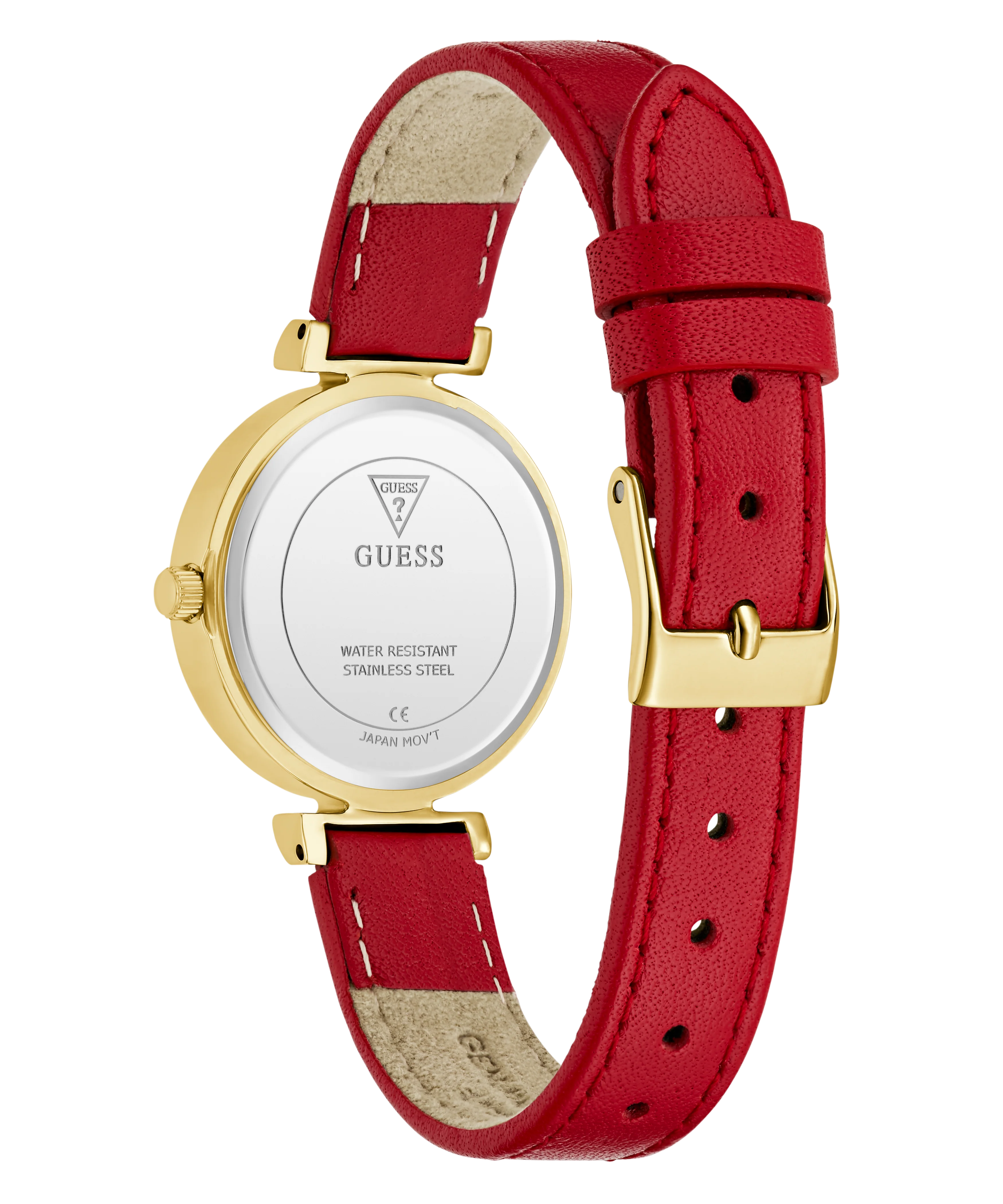 GUESS Ladies Red Gold Tone Analog Watch - Image 7