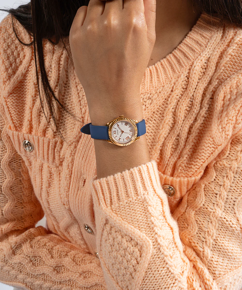 GUESS Ladies Rose Gold Tone Analog Watch Gift Set - Image 2