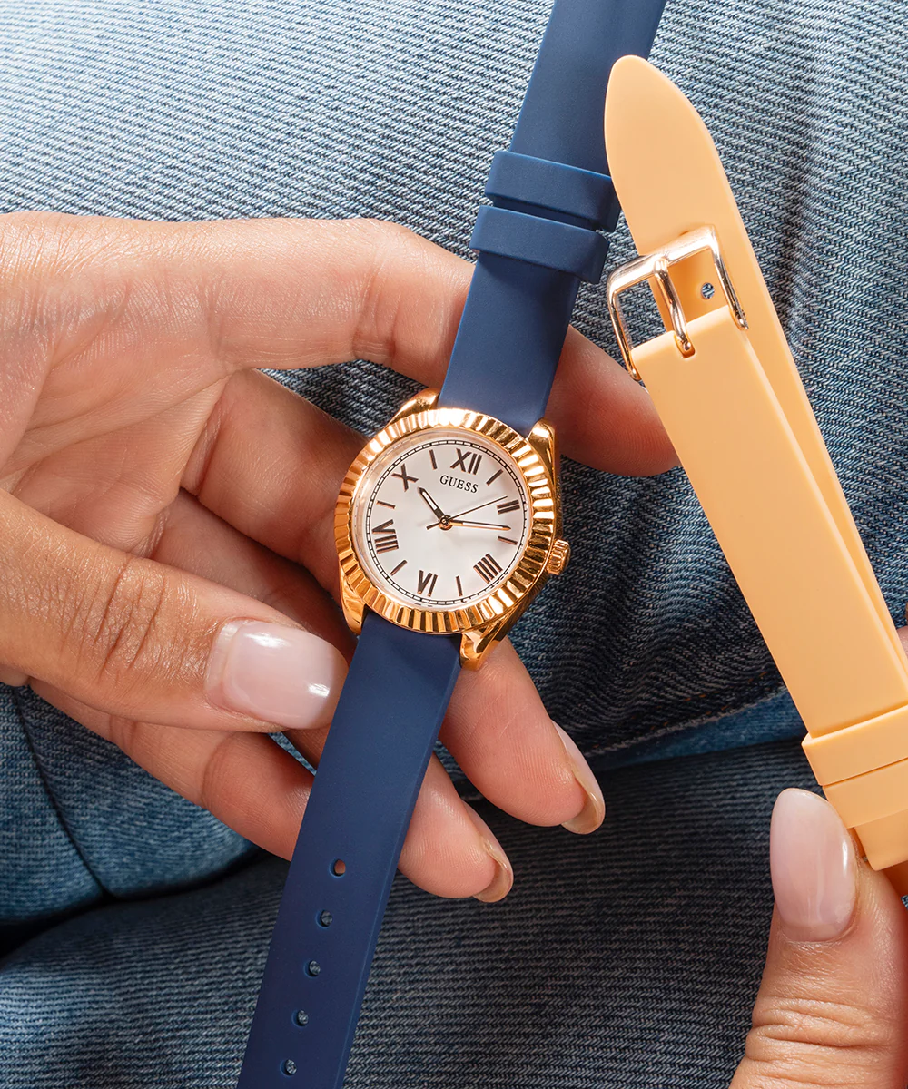 GUESS Ladies Rose Gold Tone Analog Watch Gift Set - Image 5