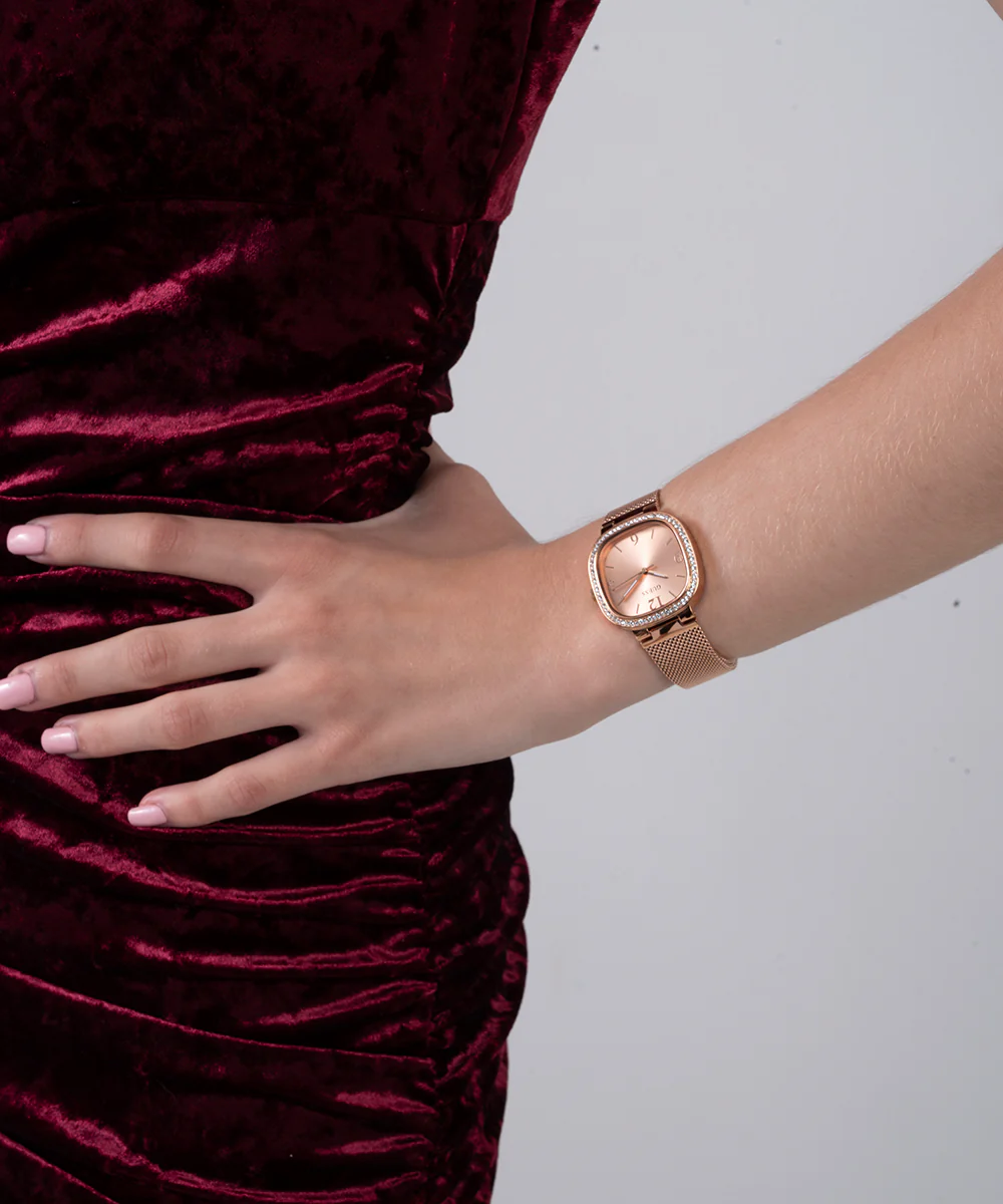 GUESS Ladies Rose Gold Tone Analog Watch - Image 3