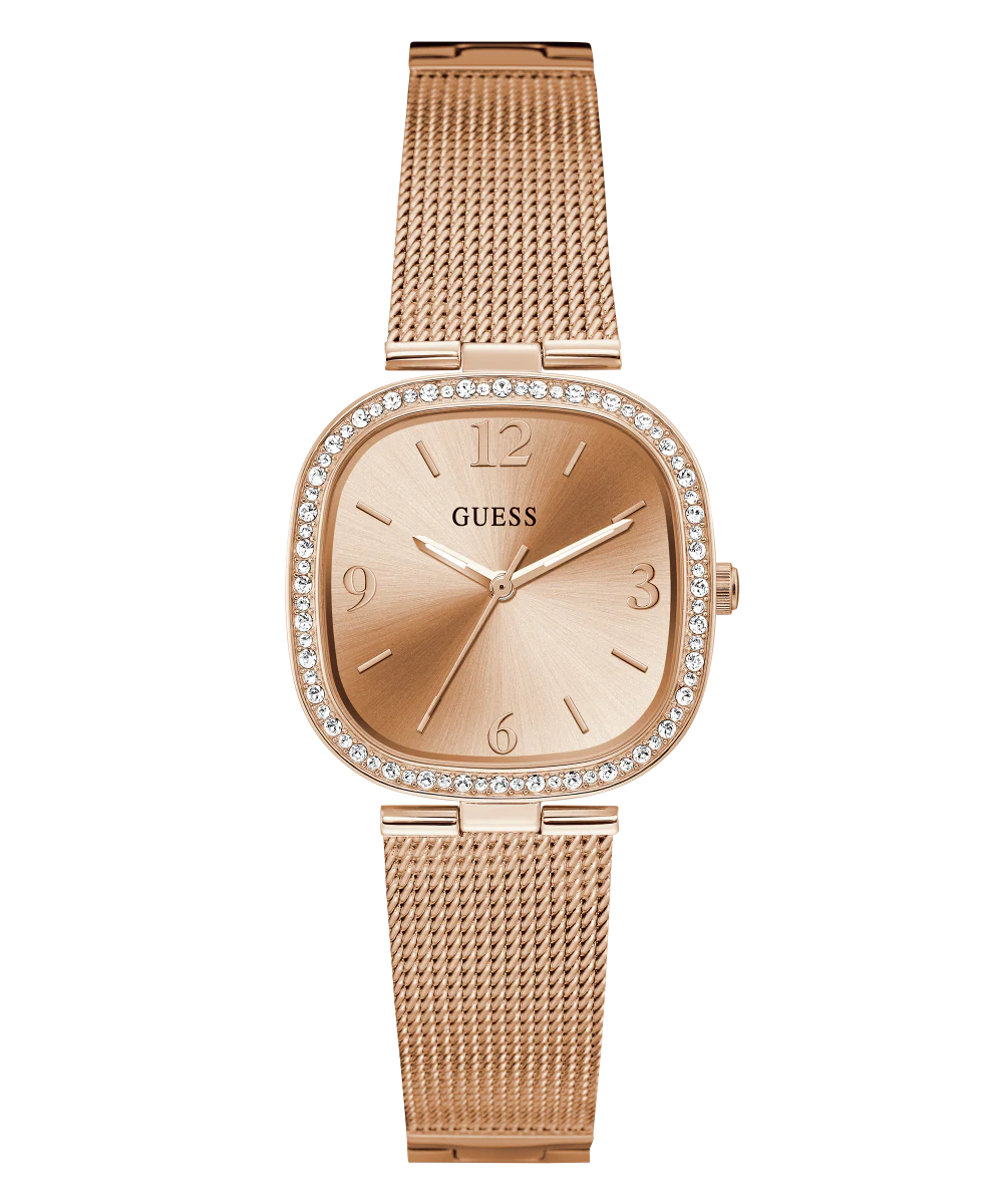 GUESS Ladies Rose Gold Tone Analog Watch - Image 4