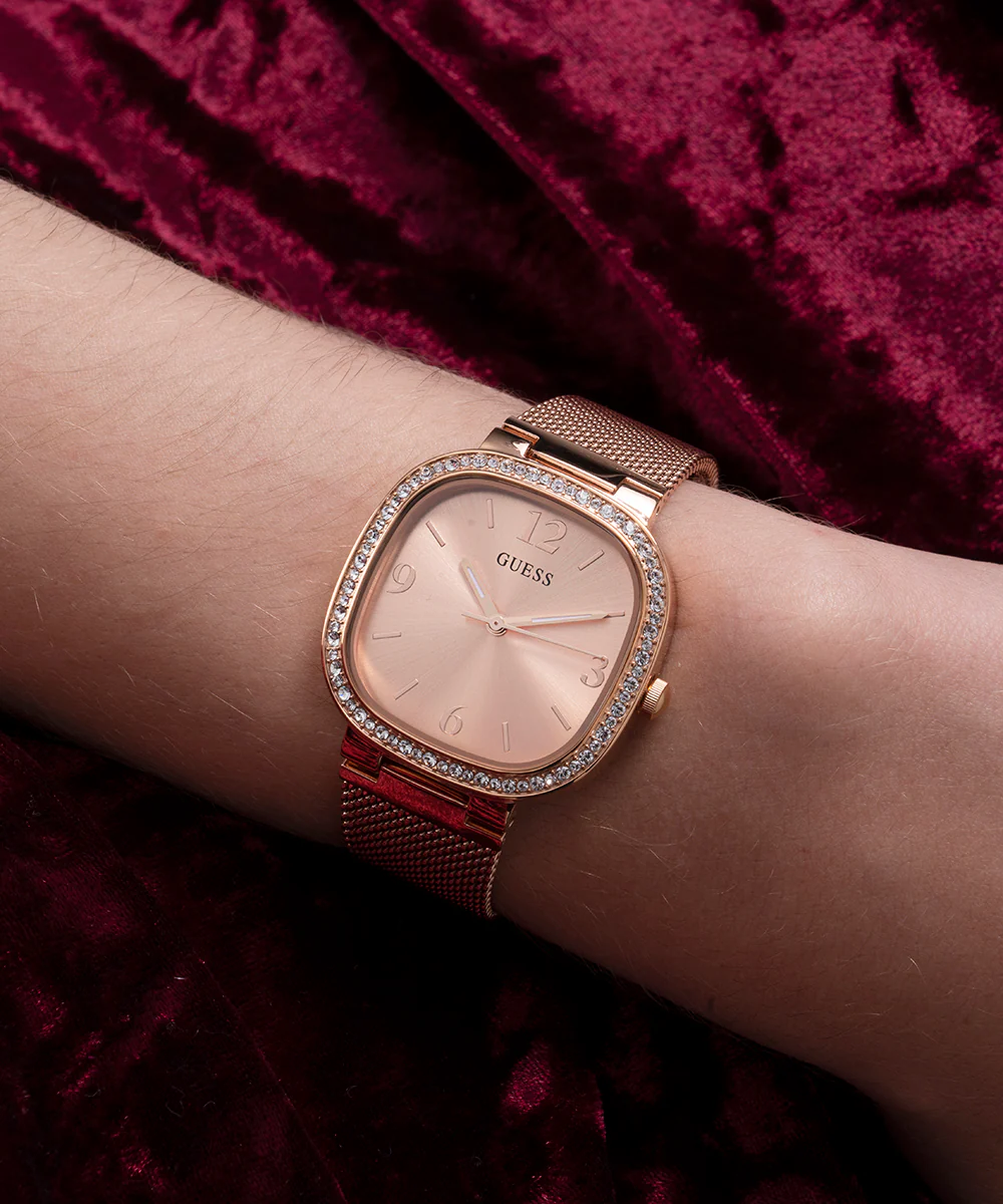 GUESS Ladies Rose Gold Tone Analog Watch - Image 5