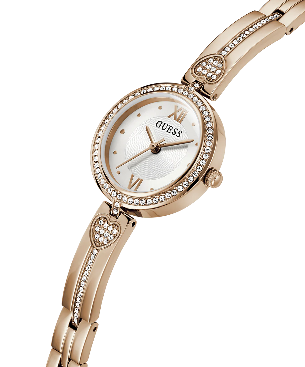 GUESS Ladies Rose Gold Tone Analog Watch - Image 4