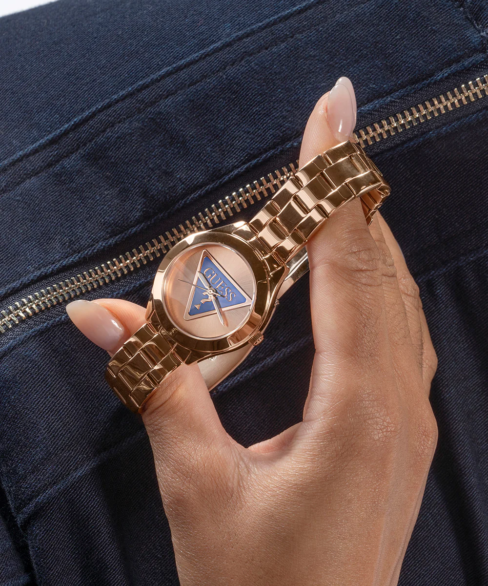 GUESS Ladies Rose Gold Tone Analog Watch - Image 2