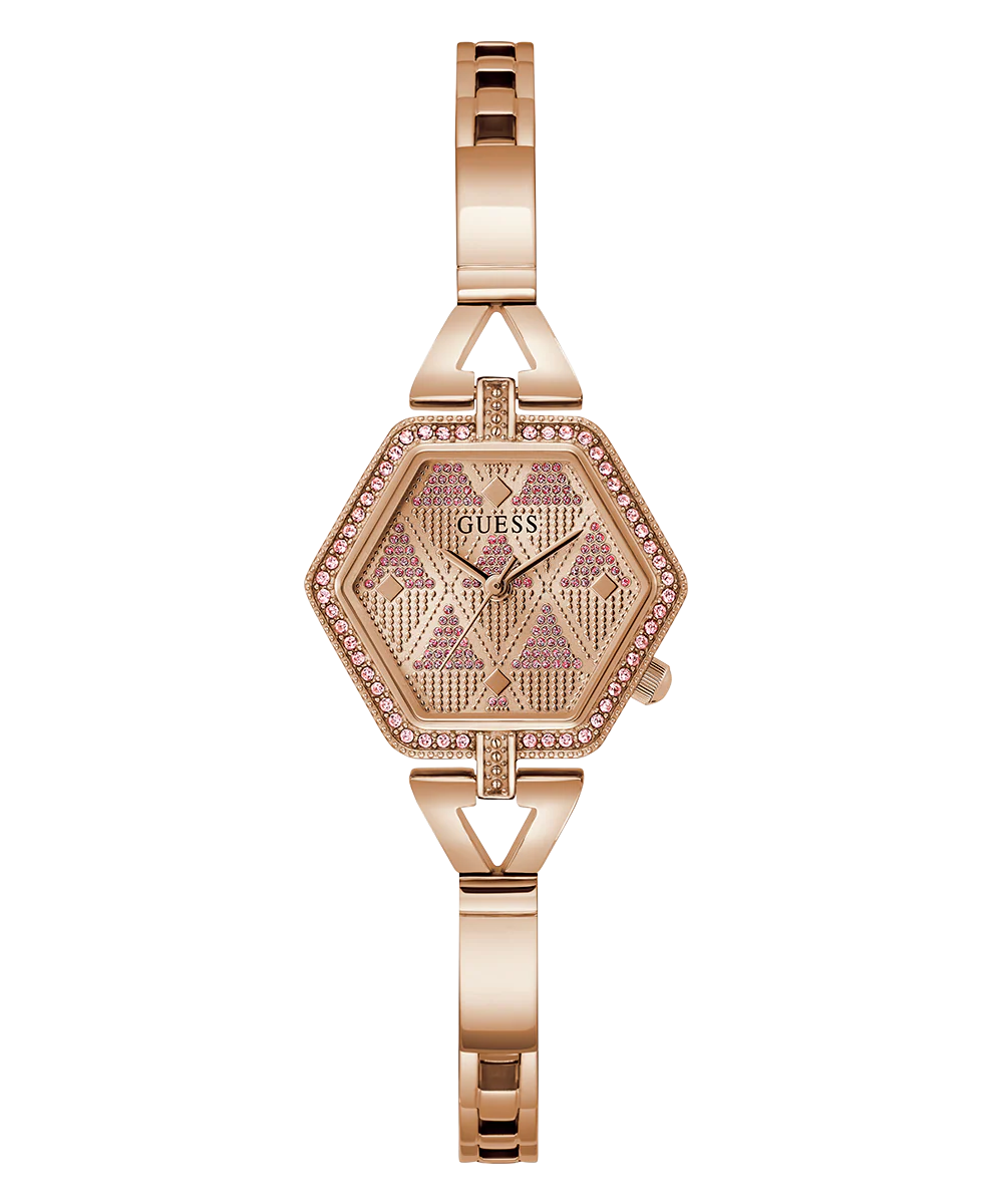 GUESS Ladies Rose Gold Tone Analog Watch - Image 5