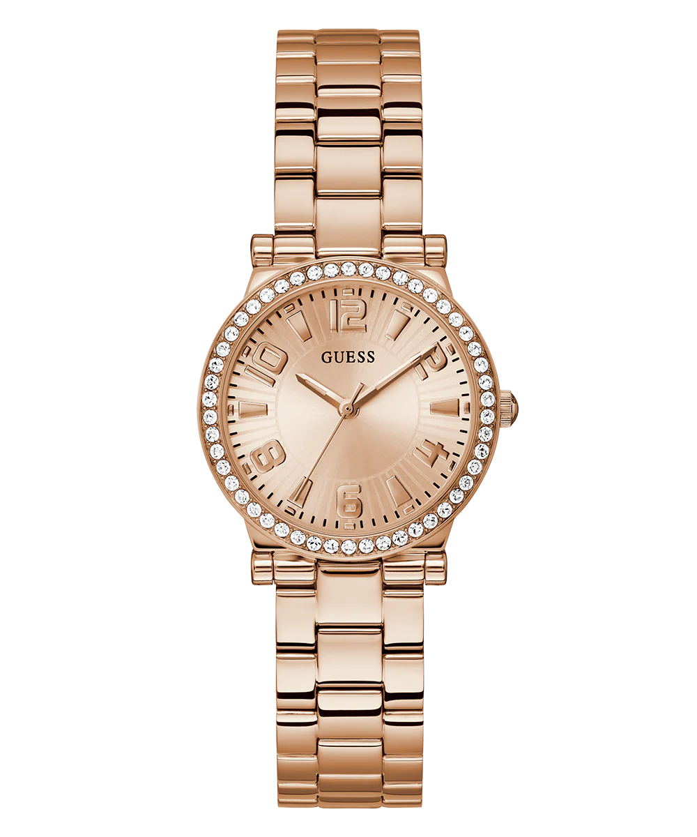 GUESS Ladies Rose Gold Tone Analog Watch - Image 5