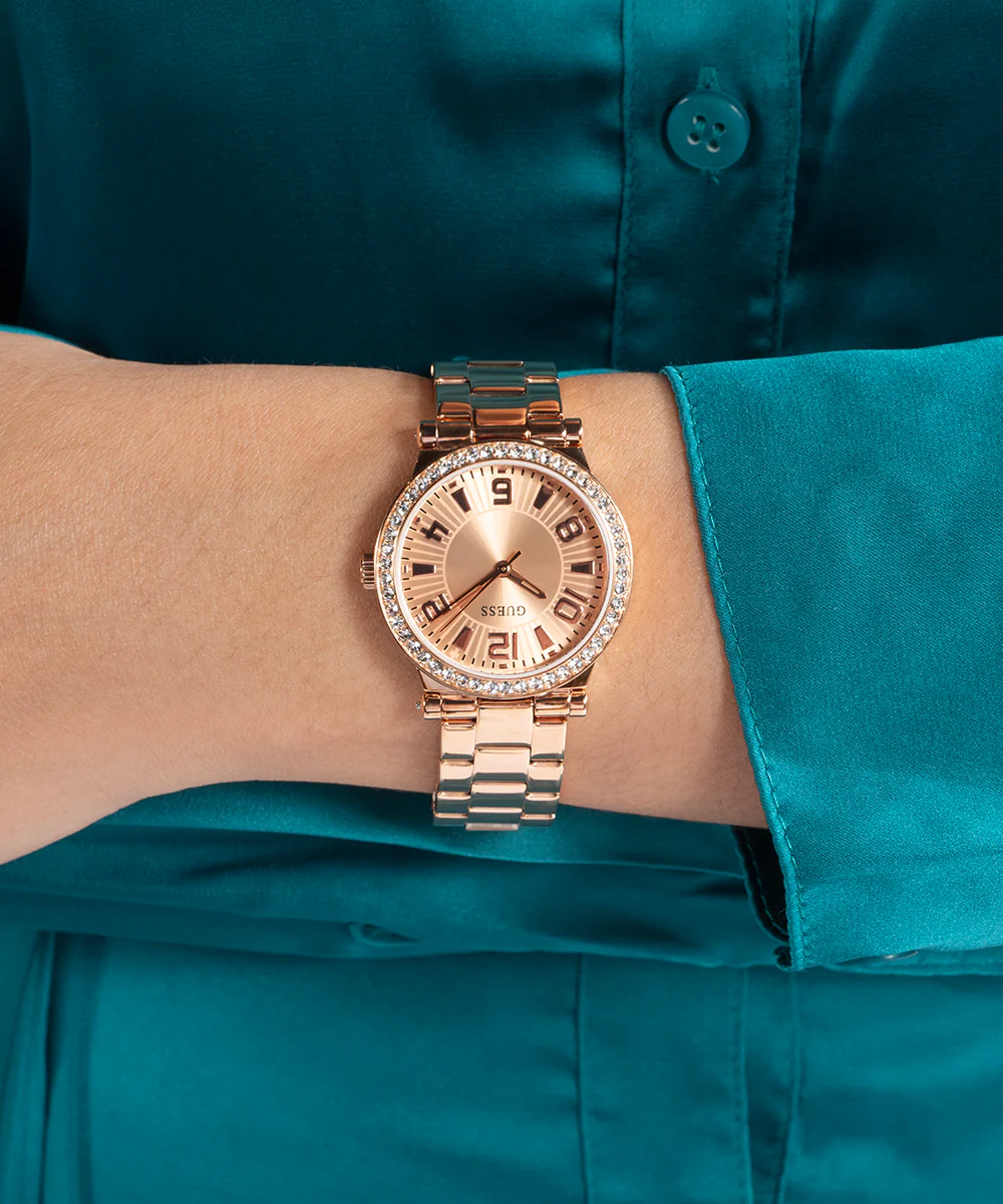 GUESS Ladies Rose Gold Tone Analog Watch - Image 7