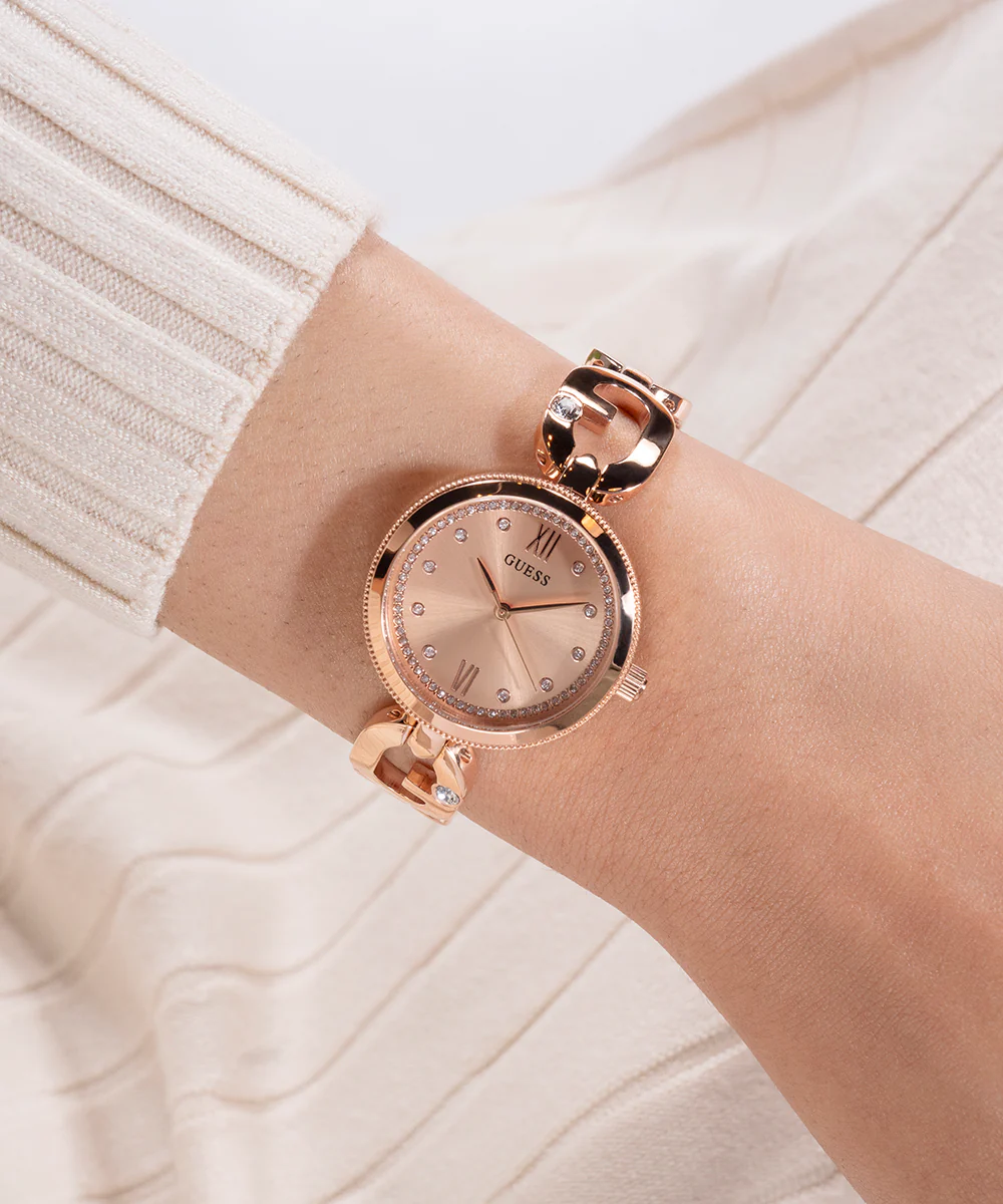 GUESS Ladies Rose Gold Tone Analog Watch - Image 6