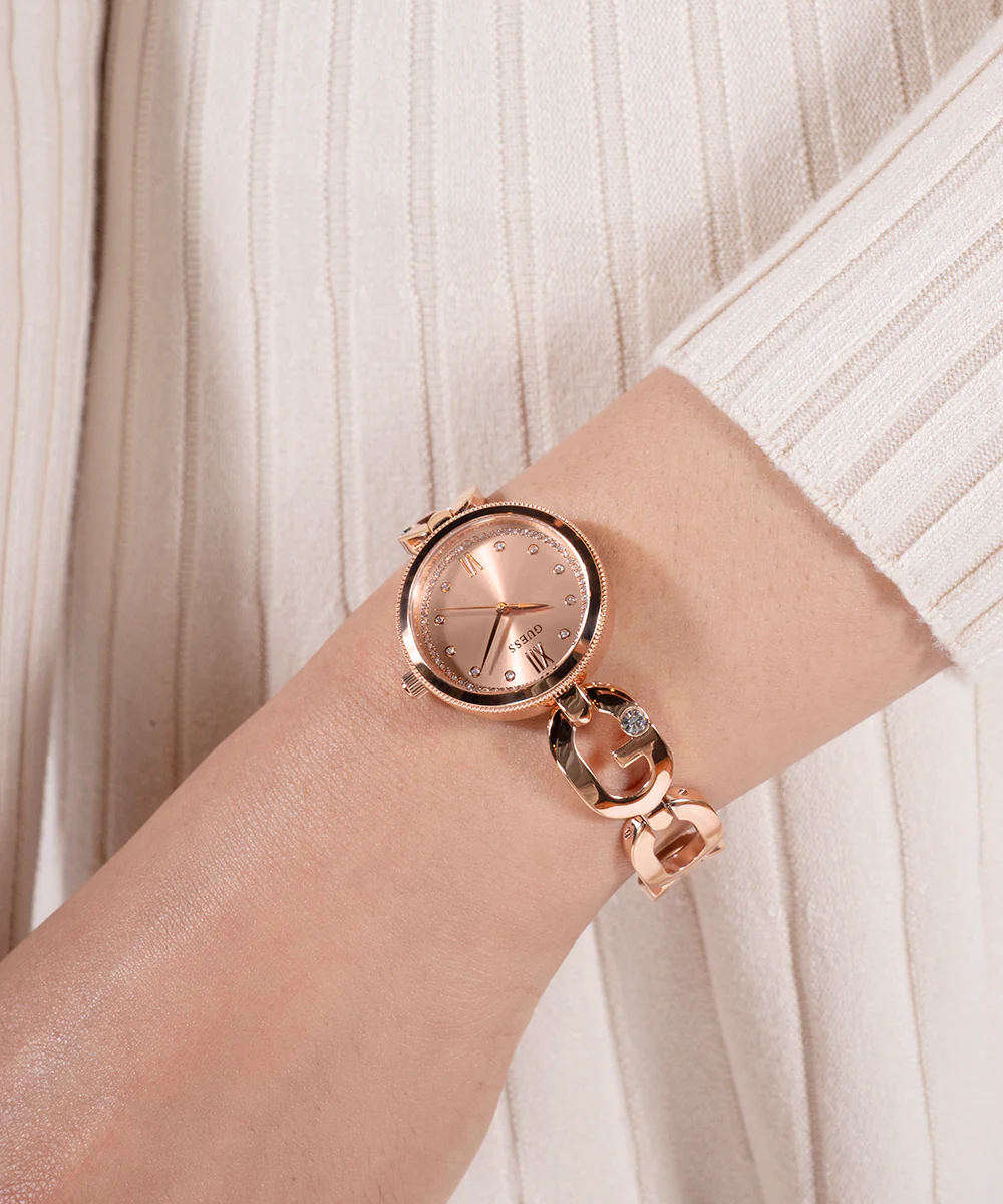 GUESS Ladies Rose Gold Tone Analog Watch - Image 7