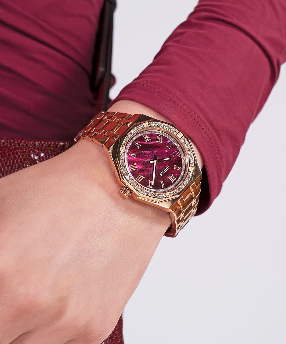 GUESS Ladies Rose Gold Tone Analog Watch - Image 5