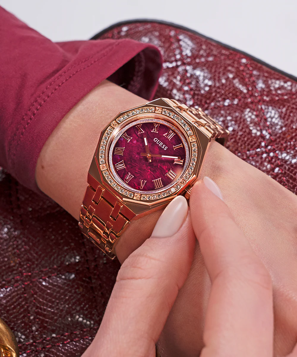 GUESS Ladies Rose Gold Tone Analog Watch - Image 6