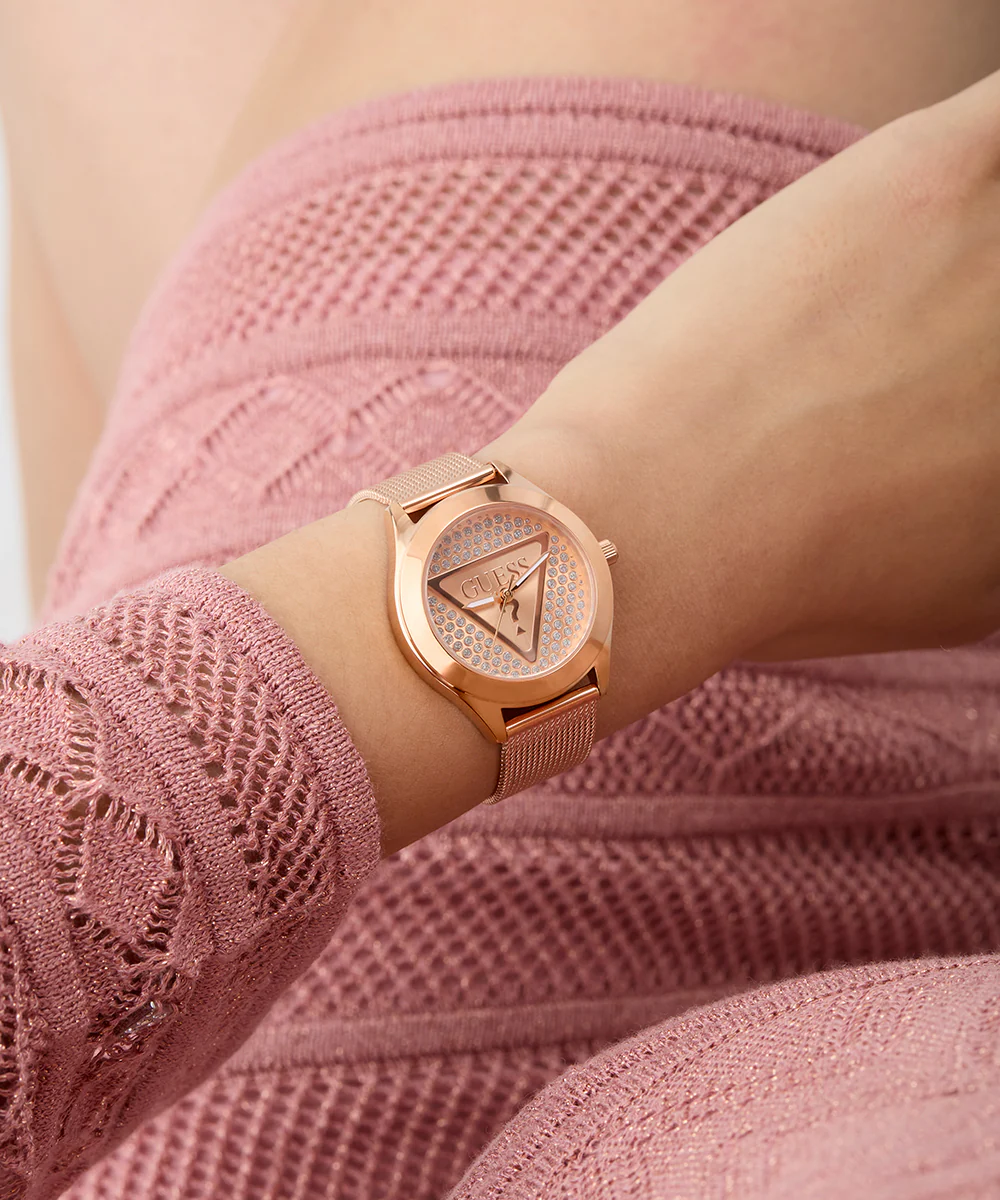 GUESS Ladies Rose Gold Tone Analog Watch - Image 3