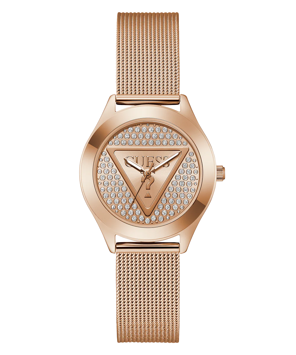 GUESS Ladies Rose Gold Tone Analog Watch - Image 4