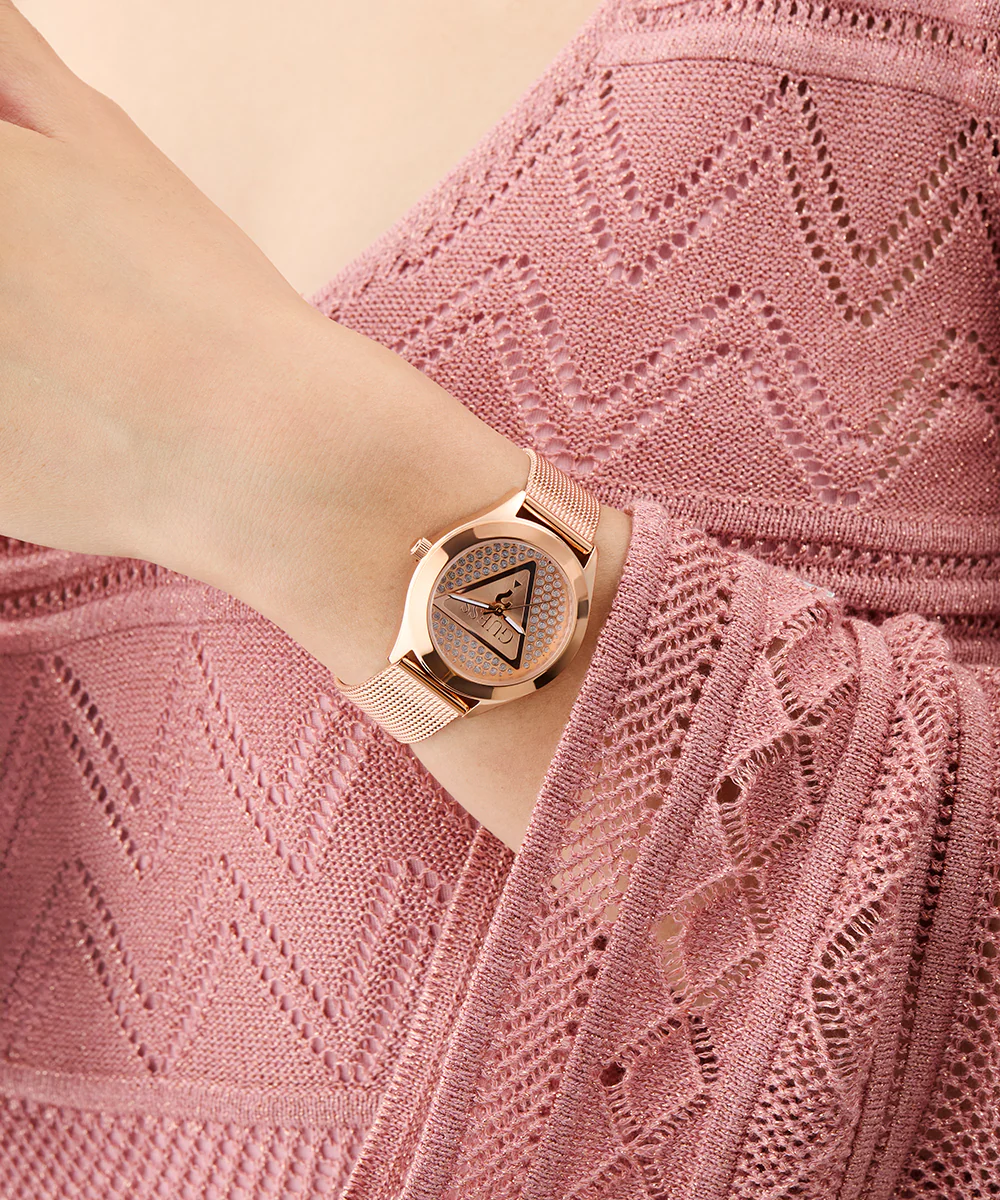 GUESS Ladies Rose Gold Tone Analog Watch - Image 5