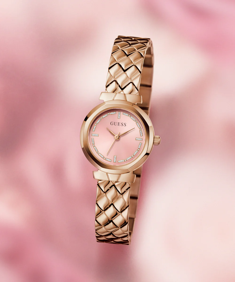 GUESS Ladies Rose Gold Tone Analog Watch - Image 2