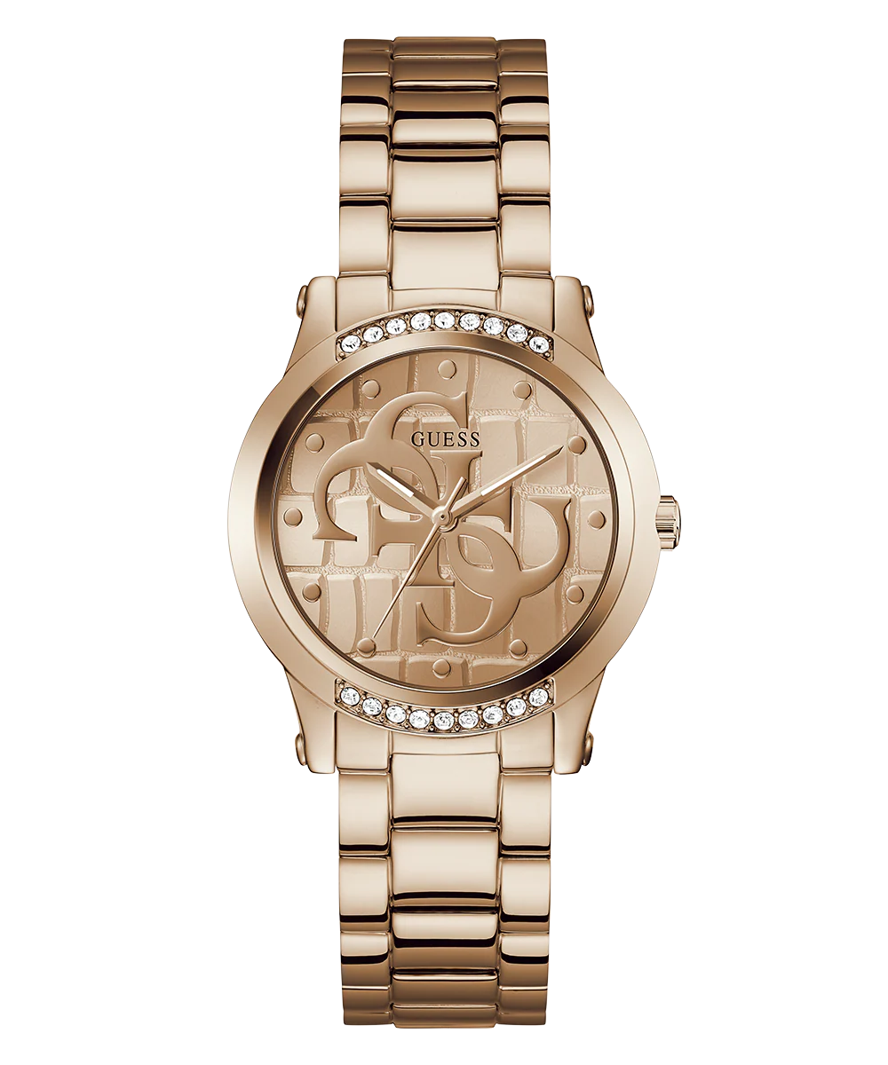 GUESS Ladies Rose Gold Tone Analog Watch - Image 4