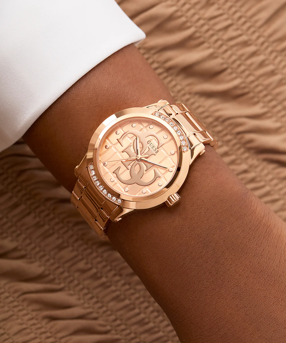 GUESS Ladies Rose Gold Tone Analog Watch - Image 5