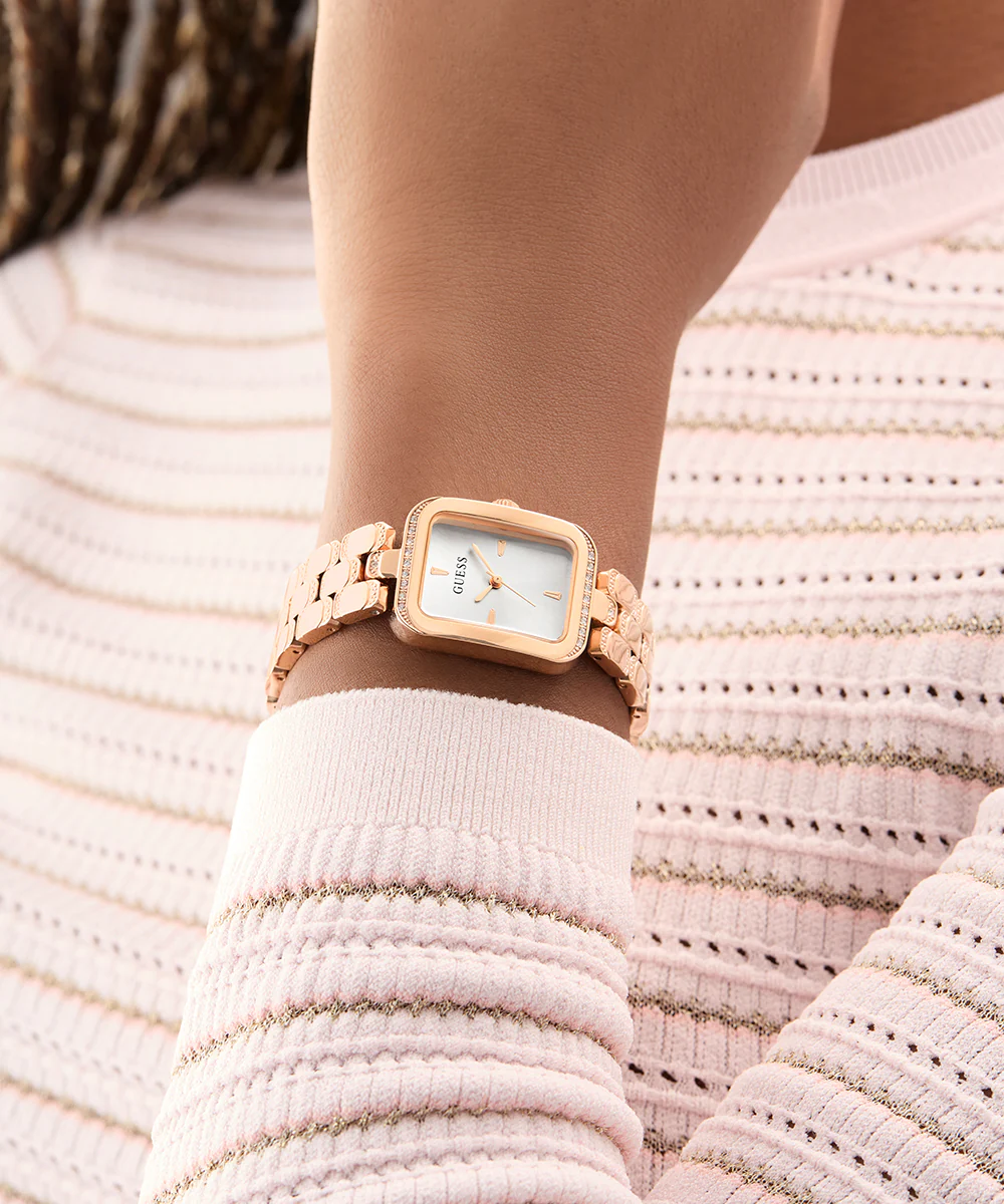 GUESS Ladies Rose Gold Tone Analog Watch - Image 5