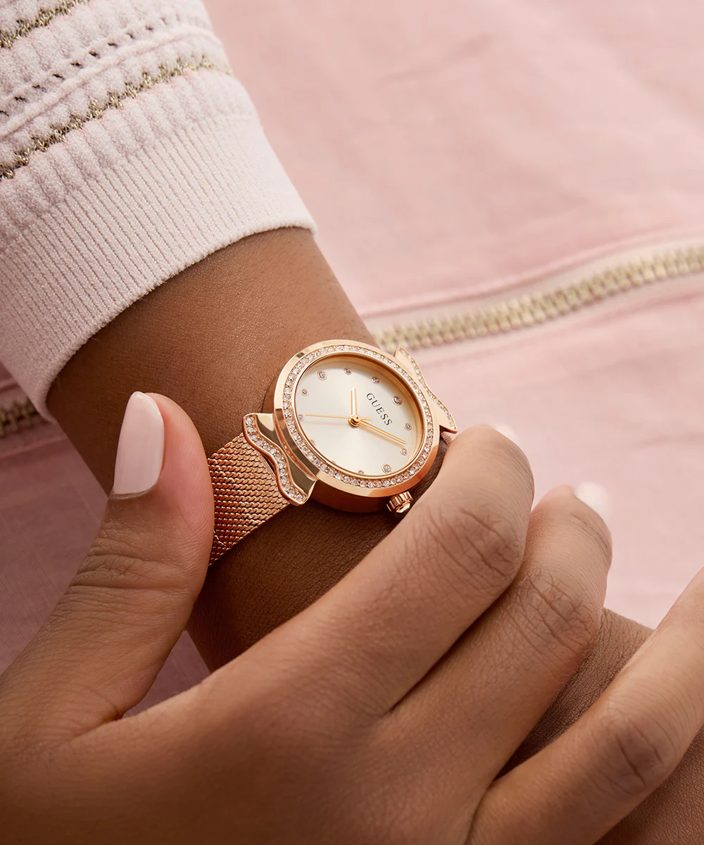 GUESS Ladies Rose Gold Tone Analog Watch - Image 6
