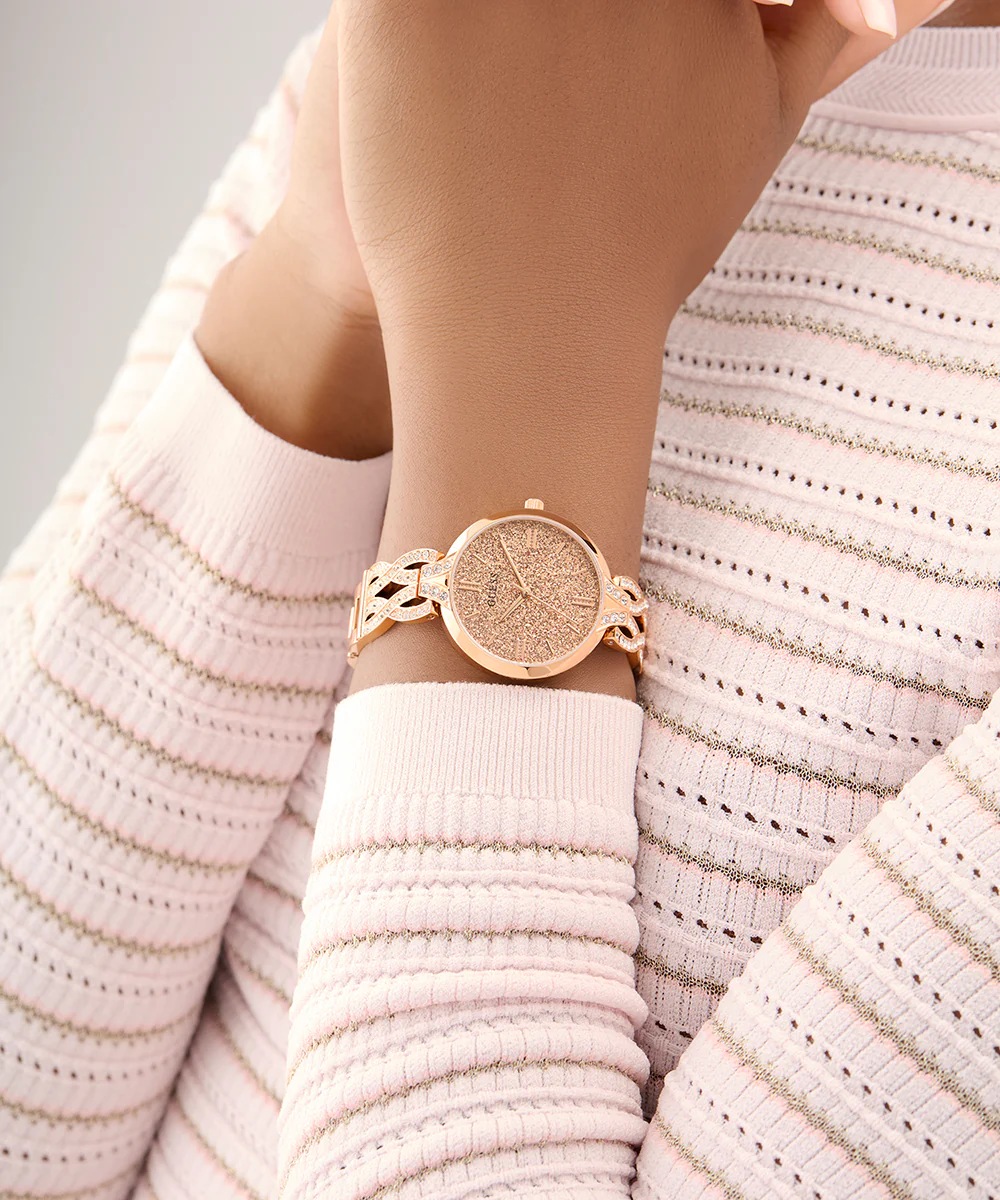 GUESS Ladies Rose Gold Tone Analog Watch - Image 3