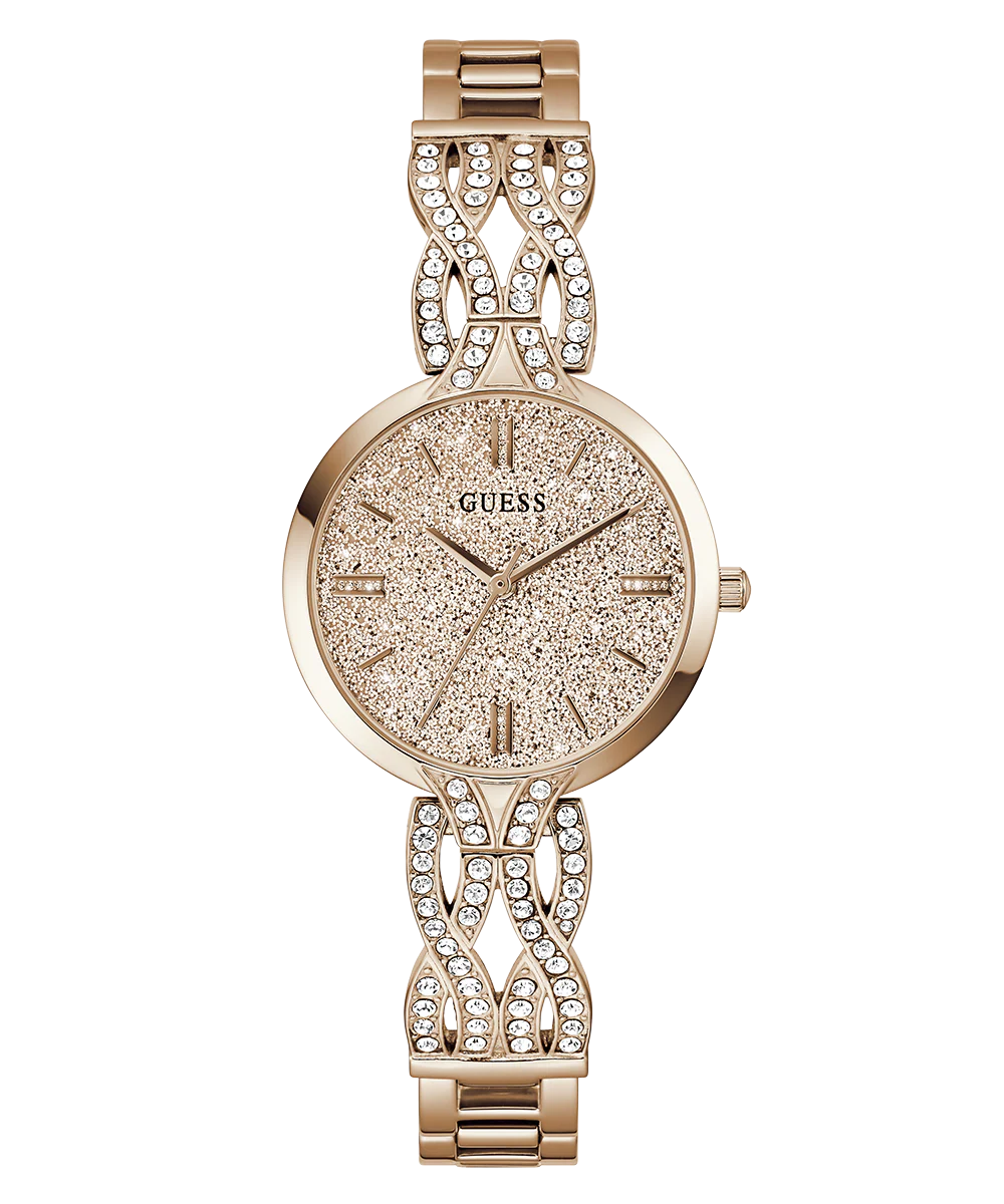 GUESS Ladies Rose Gold Tone Analog Watch - Image 4
