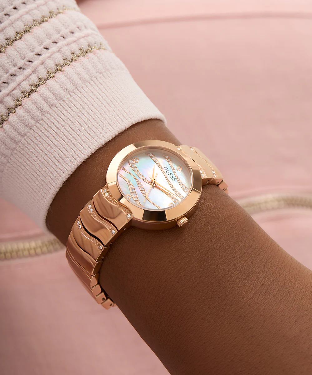 GUESS Ladies Rose Gold Tone Analog Watch - Image 3