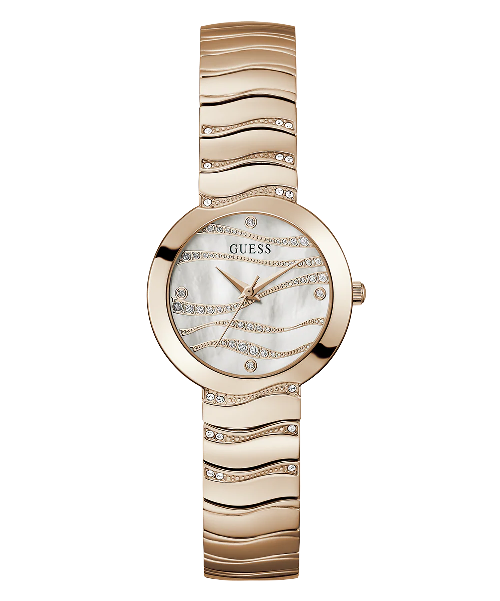 GUESS Ladies Rose Gold Tone Analog Watch - Image 4