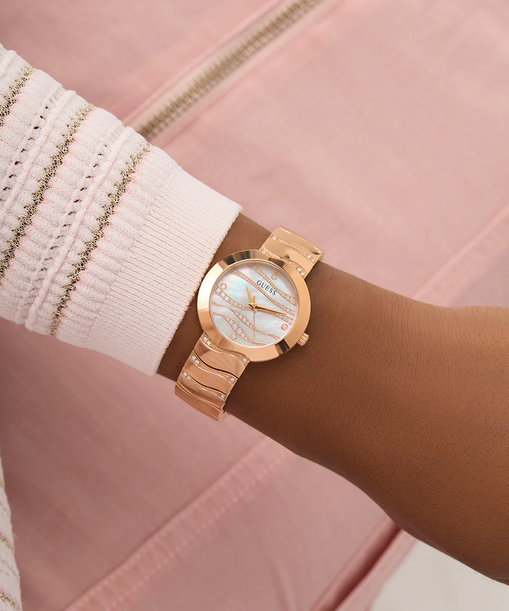 GUESS Ladies Rose Gold Tone Analog Watch - Image 6