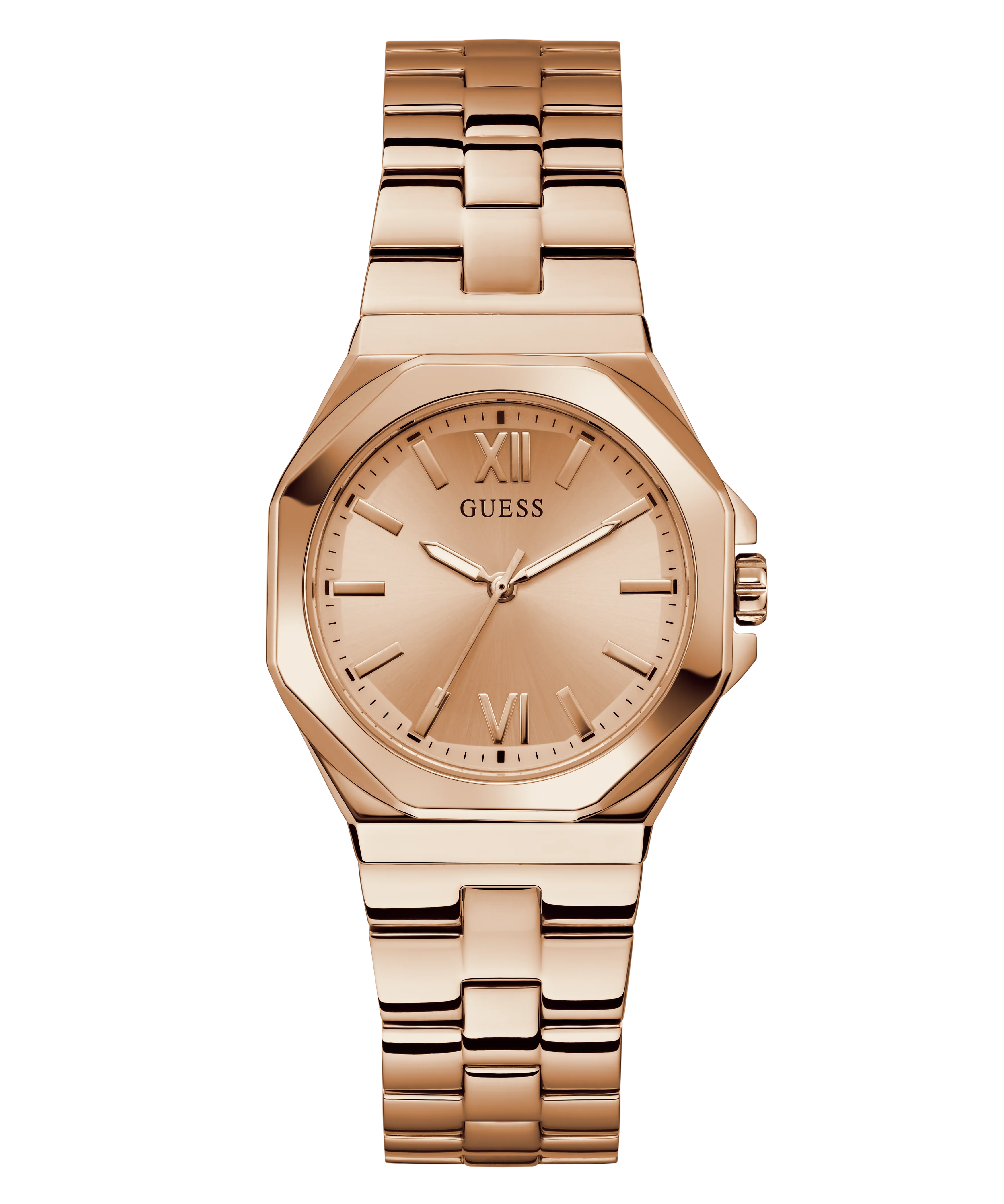 GUESS Ladies Rose Gold Tone Analog Watch - Image 4
