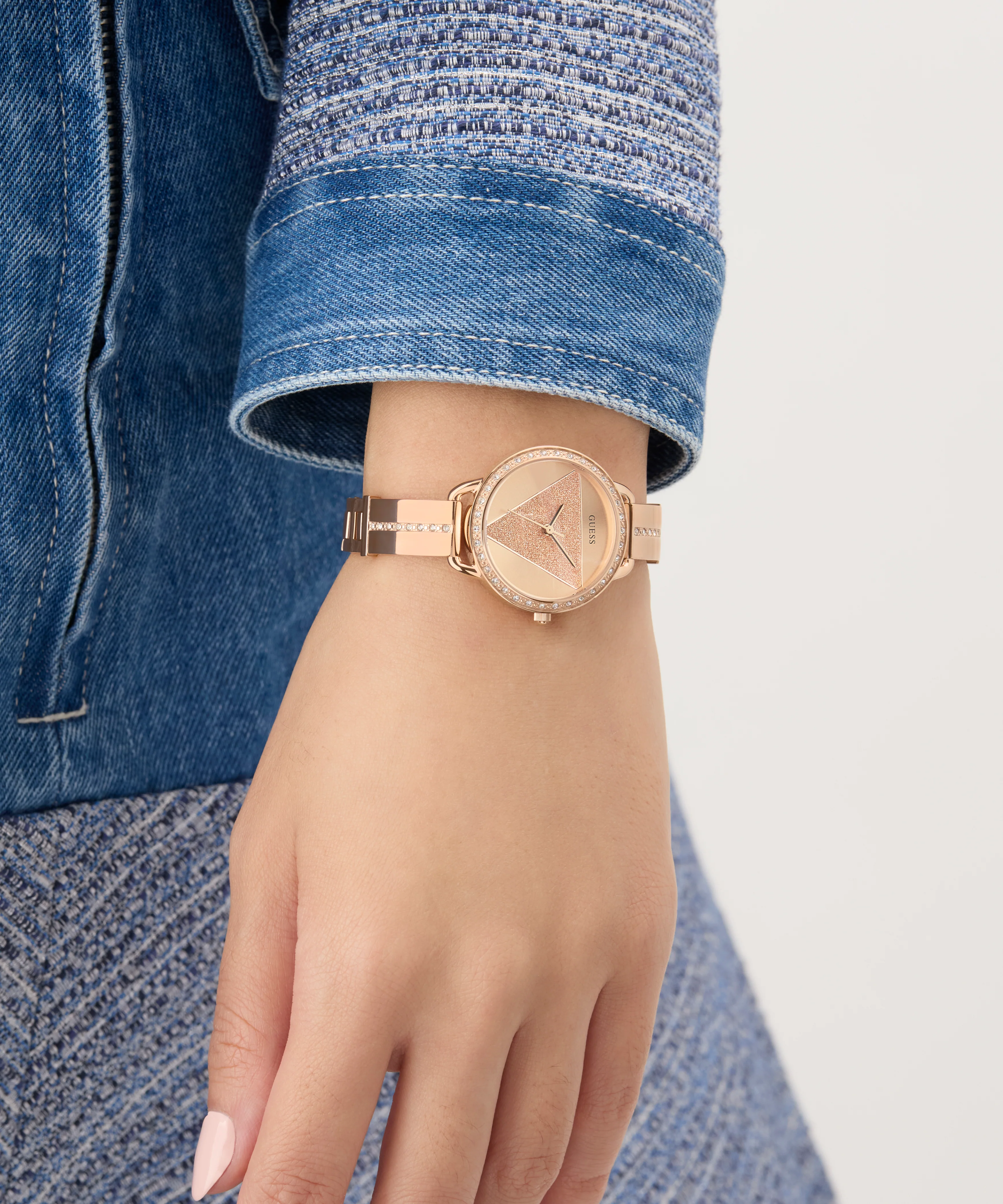 GUESS Ladies Rose Gold Tone Analog Watch - Image 3