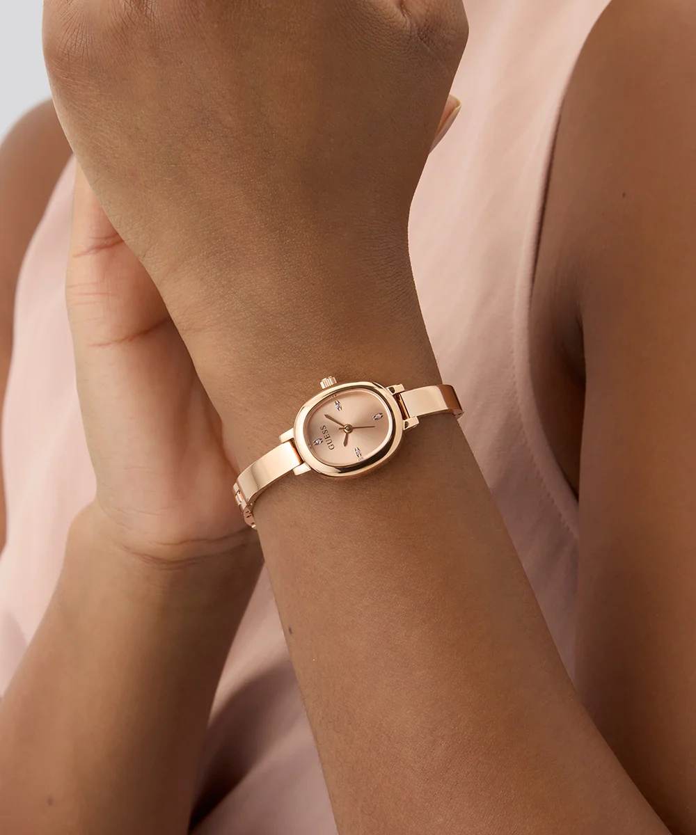 GUESS Ladies Rose Gold Tone Analog Watch - Image 5